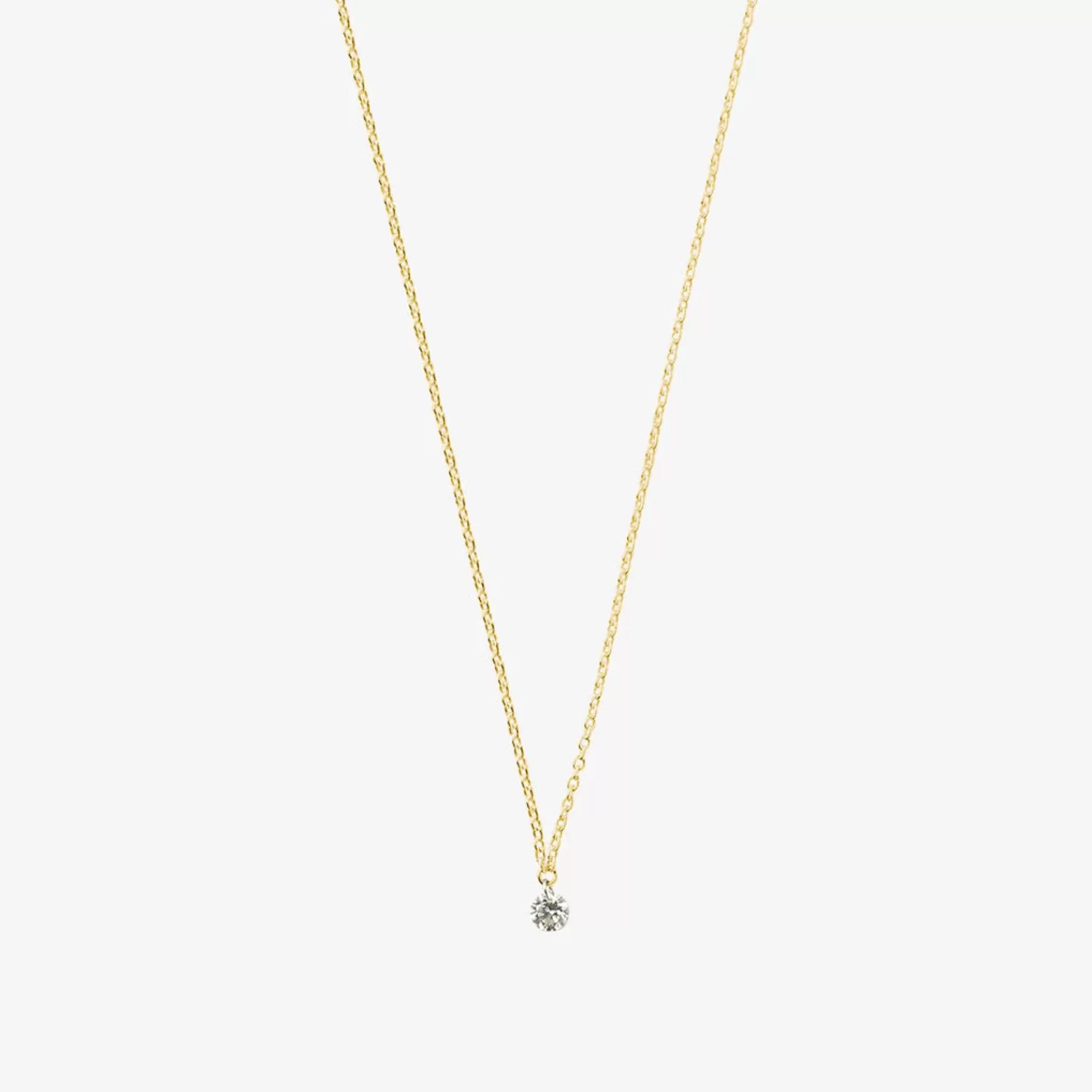 The Alkemistry Aria - 18Ct Gold, 0.08Ct Drilled Diamond Necklace Flash Sale