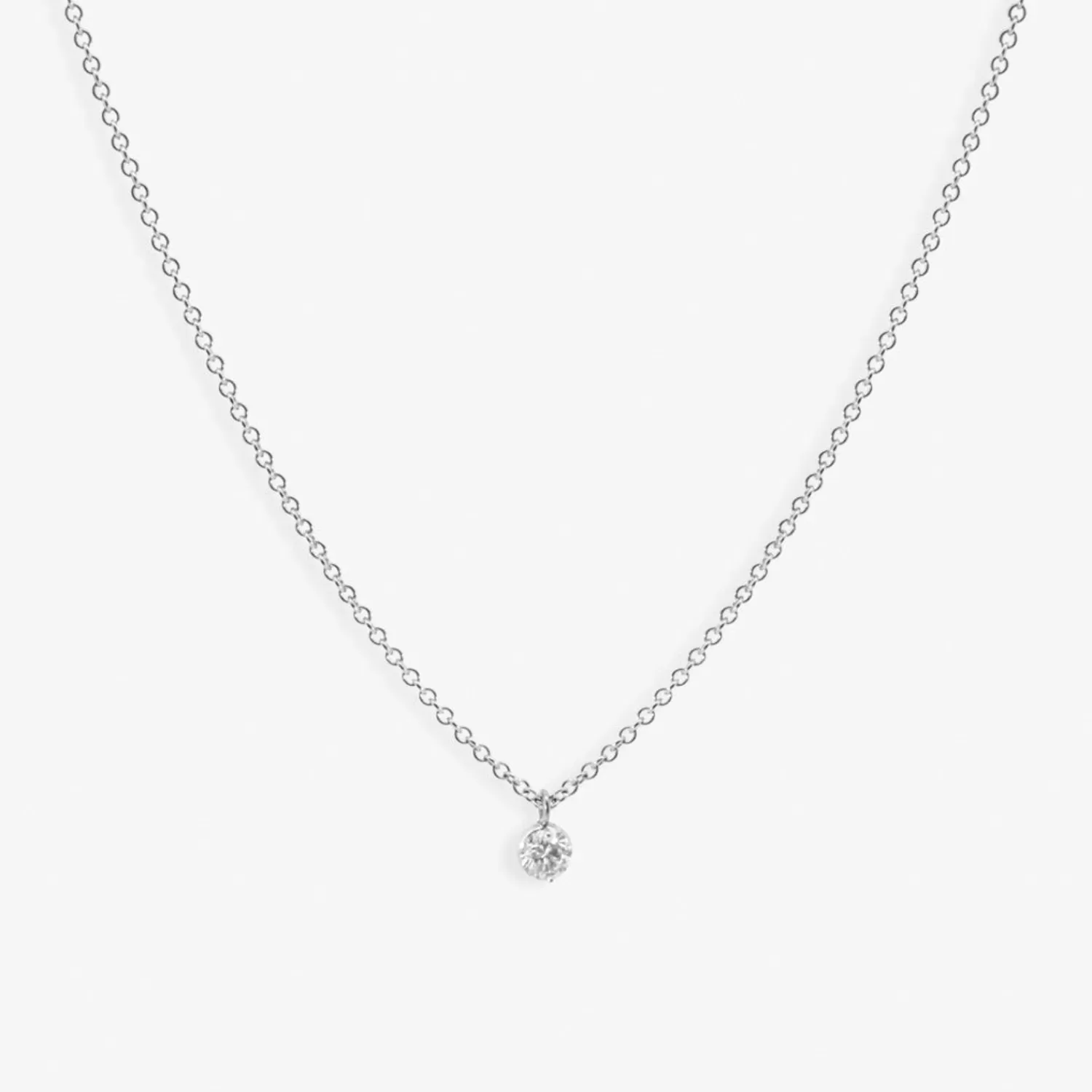 The Alkemistry Aria - 18Ct Gold, Invisible Setting 0.08Ct Drilled Diamond Necklace Shop