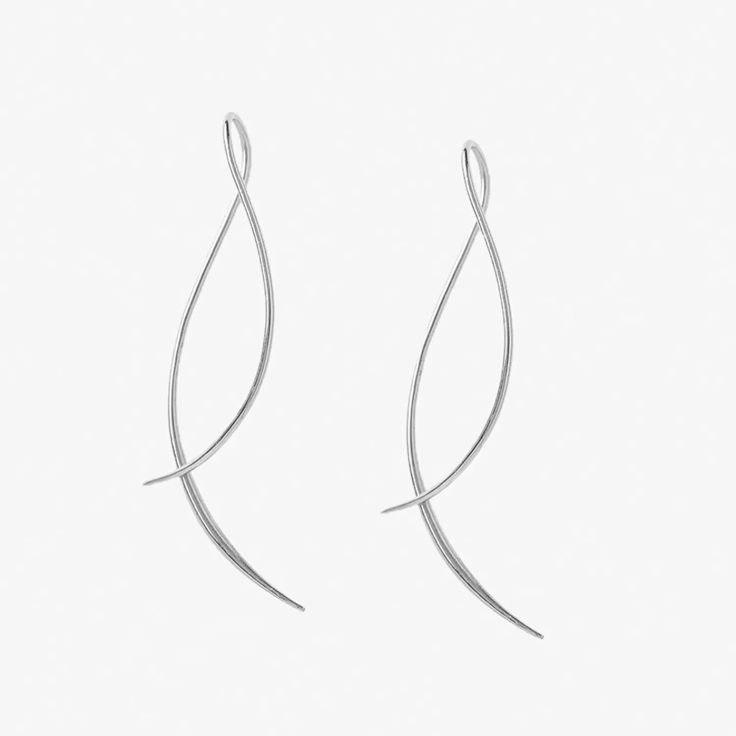 The Alkemistry Aria - 18Ct Gold, Large Wave Threader Earrings (Pair) Online