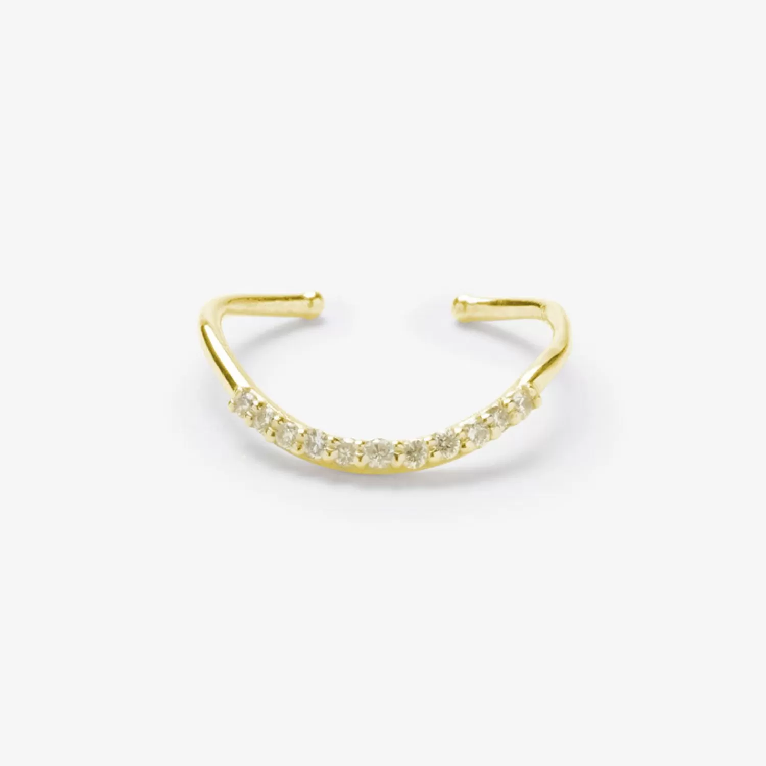 The Alkemistry Aria - 18Ct Gold, Pave Diamond Ear Cuff (Single) New