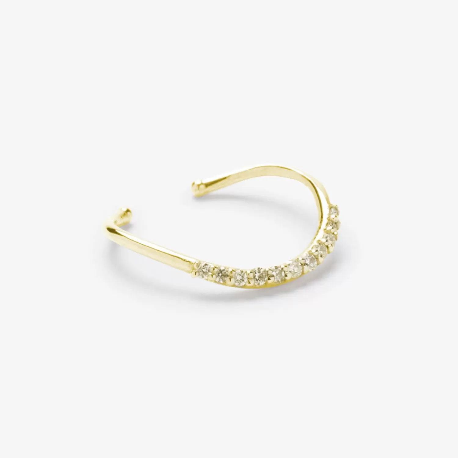 The Alkemistry Aria - 18Ct Gold, Pave Diamond Ear Cuff (Single) New