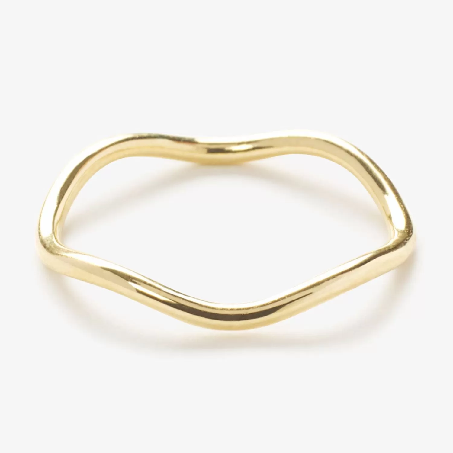 The Alkemistry Aria - 18Ct Gold, Plain Wave Pinky Ring Hot