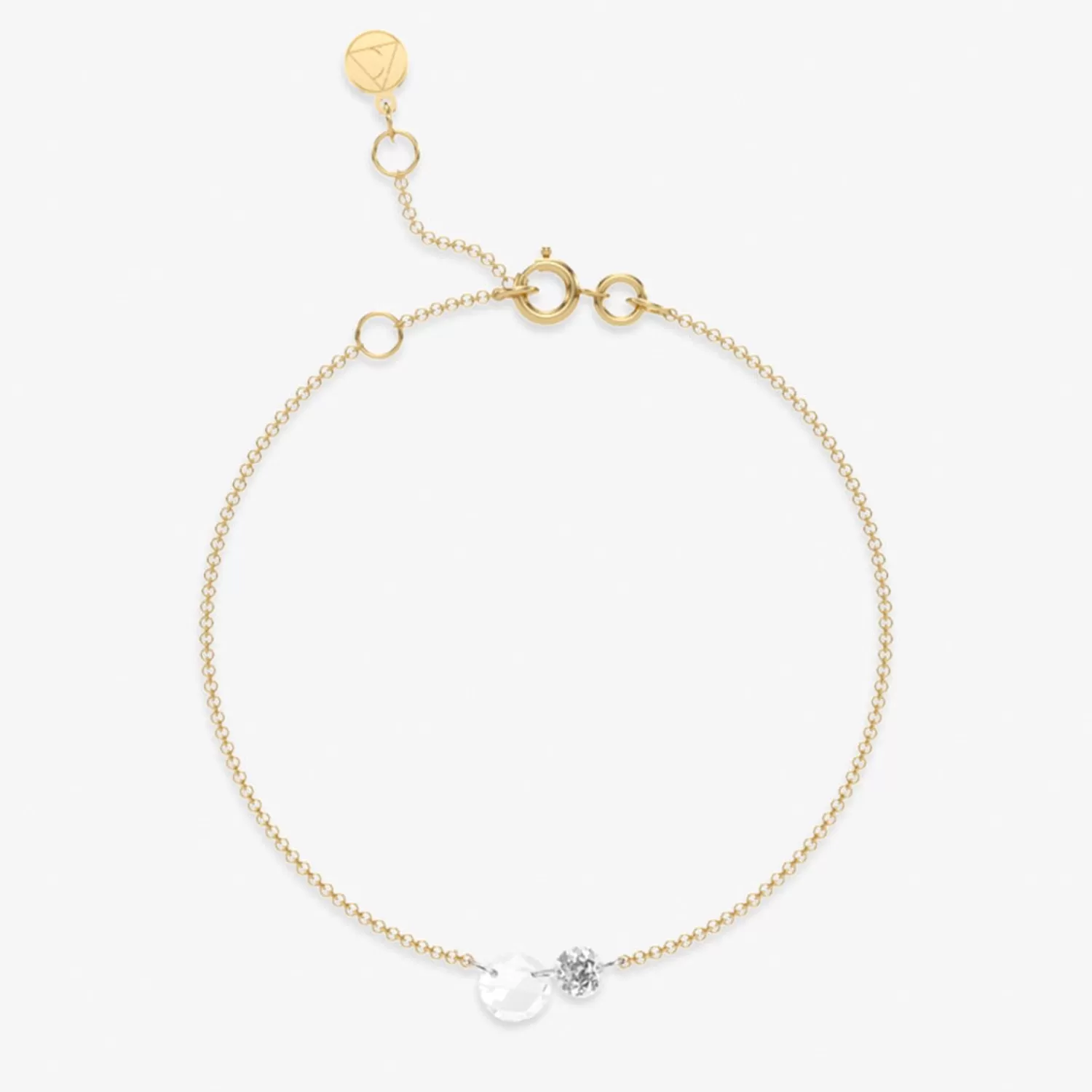 The Alkemistry Aria - 18Ct Gold, Rose & Brilliant Cut Double Diamond Bracelet Flash Sale