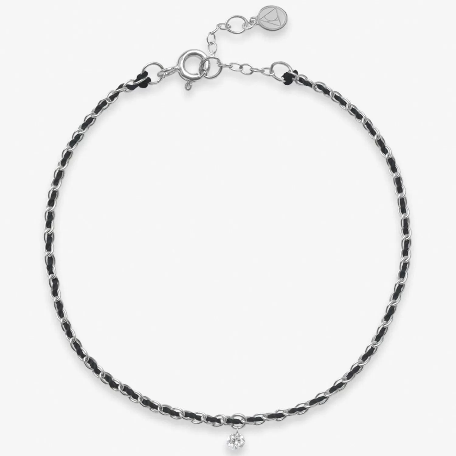 The Alkemistry Auric - 18Ct Gold, Black Woven Chain Diamond Bracelet Sale