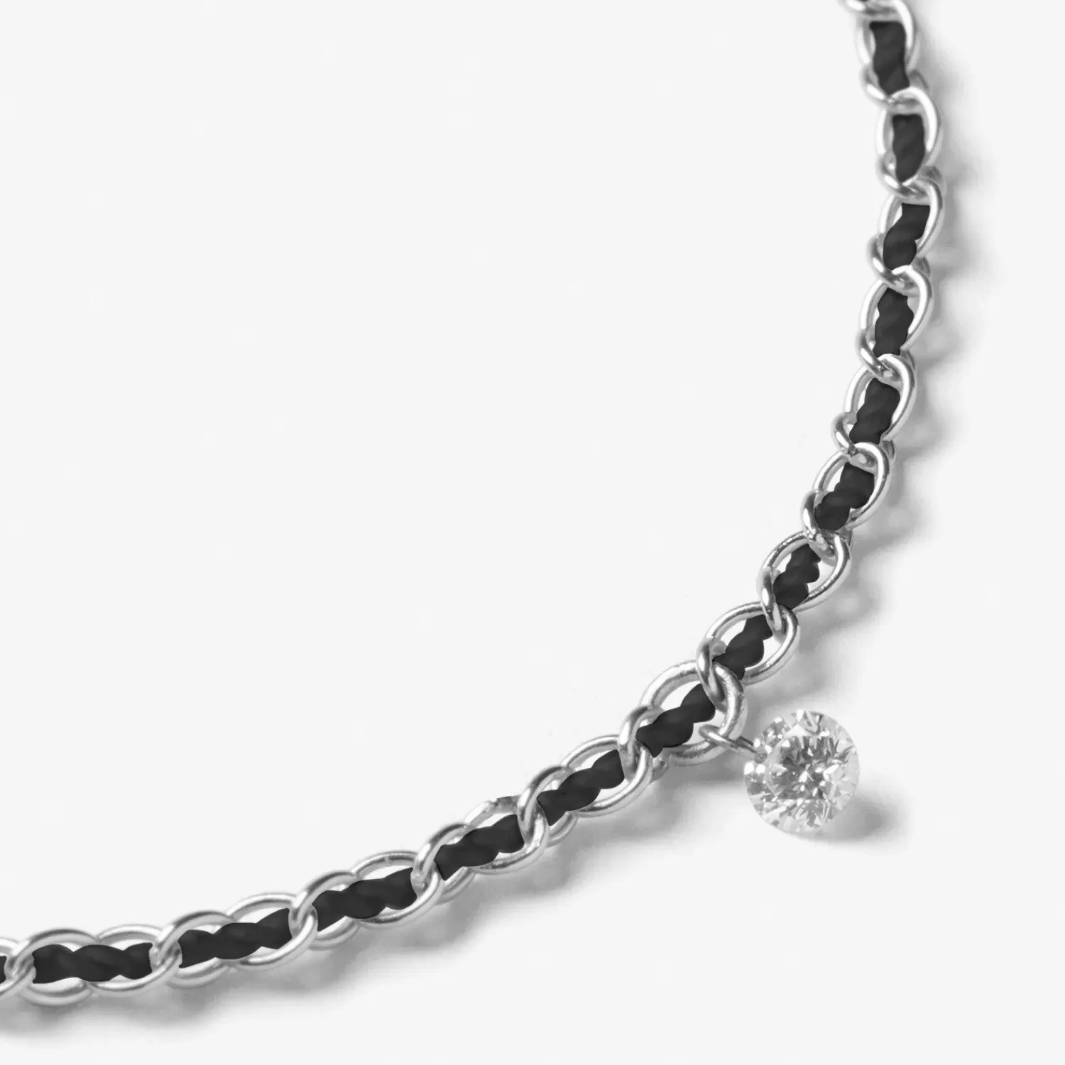 The Alkemistry Auric - 18Ct Gold, Black Woven Chain Diamond Bracelet Sale