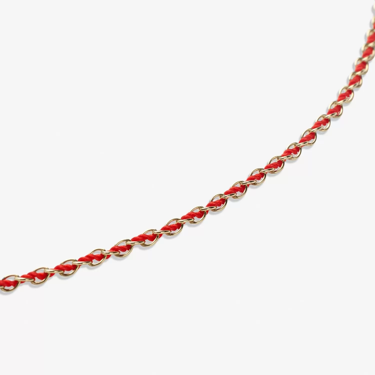 The Alkemistry Auric - 18Ct Gold, 'Empowerment' Red Woven Chain Necklace Store