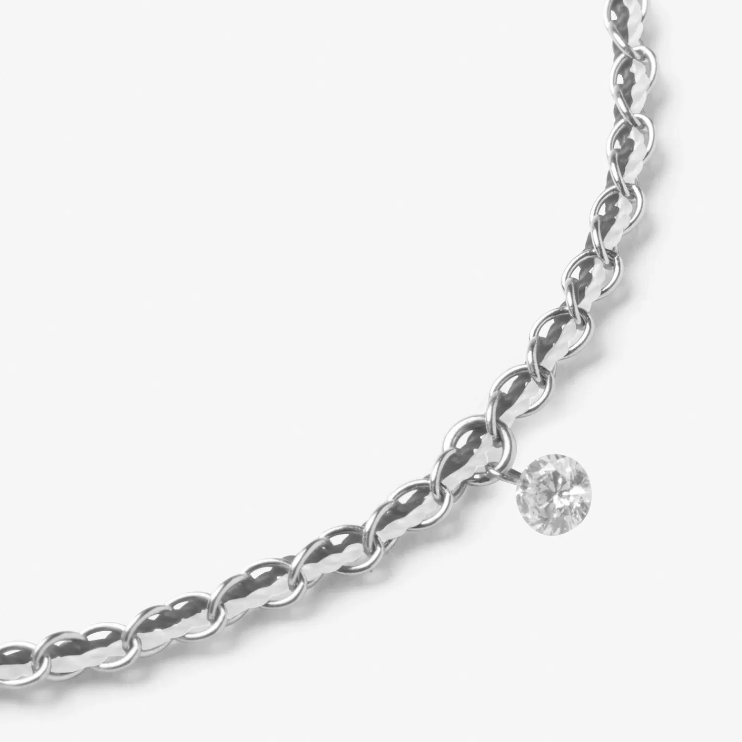 The Alkemistry Auric - 18Ct Gold, Grey & White Woven Chain Diamond Bracelet Outlet