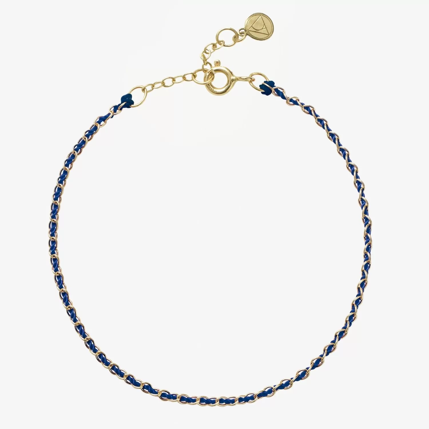 The Alkemistry Auric - 18Ct Gold, 'Intuition' Navy Woven Chain Bracelet Hot