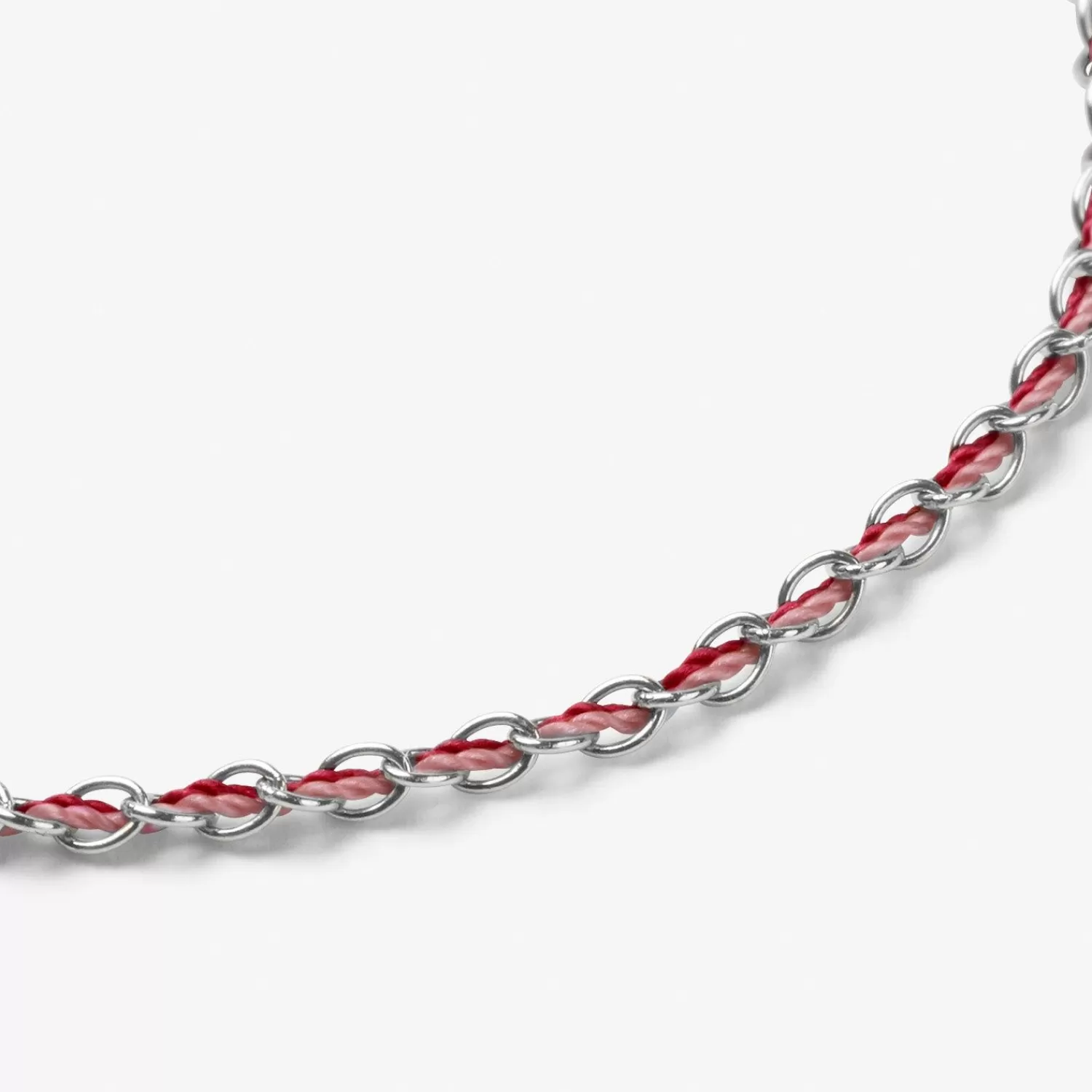 The Alkemistry Auric - 18Ct Gold, 'Love' Pink & Garnet Woven Chain Bracelet Outlet