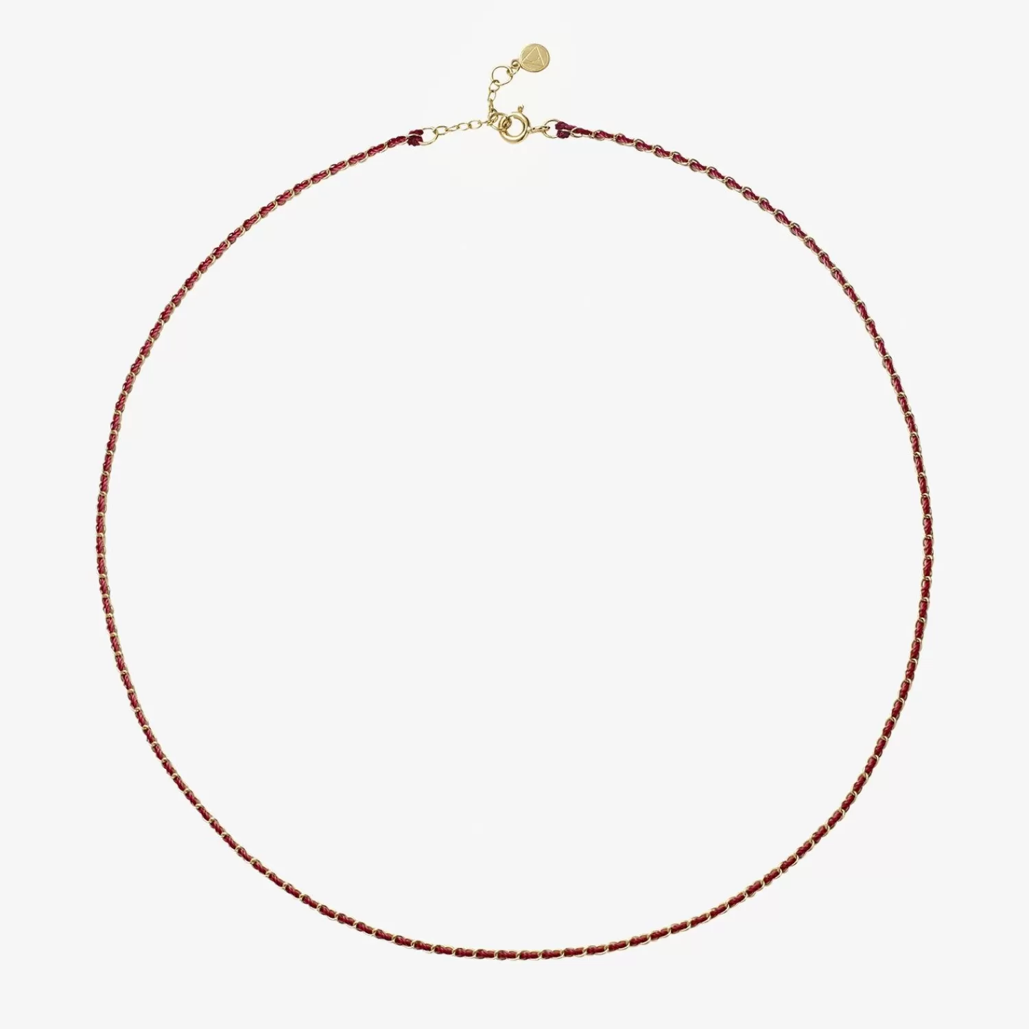 The Alkemistry Auric - 18Ct Gold, 'Love' Pink & Garnet Woven Chain Necklace Flash Sale