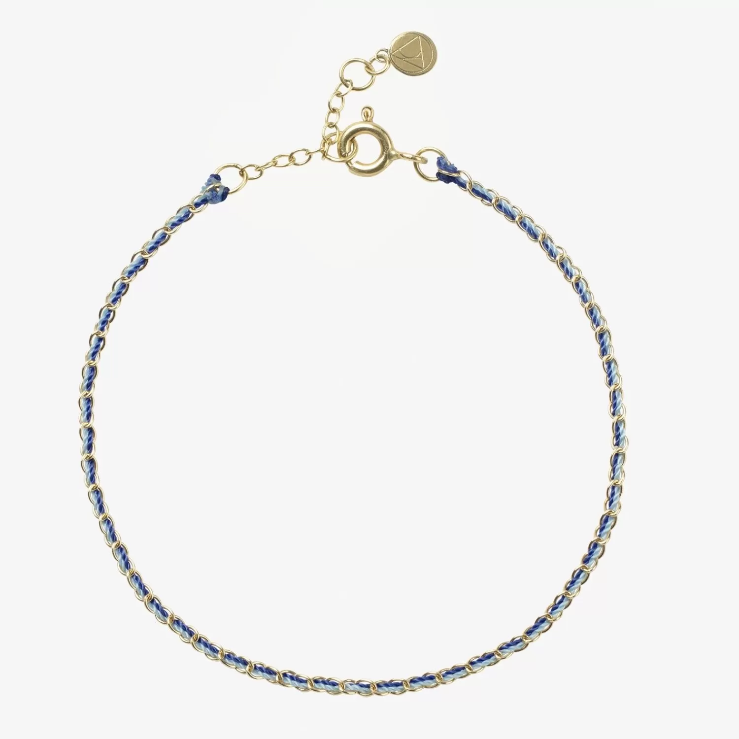 The Alkemistry Auric - 18Ct Gold, 'Nurture' Blue & Turquoise Woven Chain Anklet Best Sale