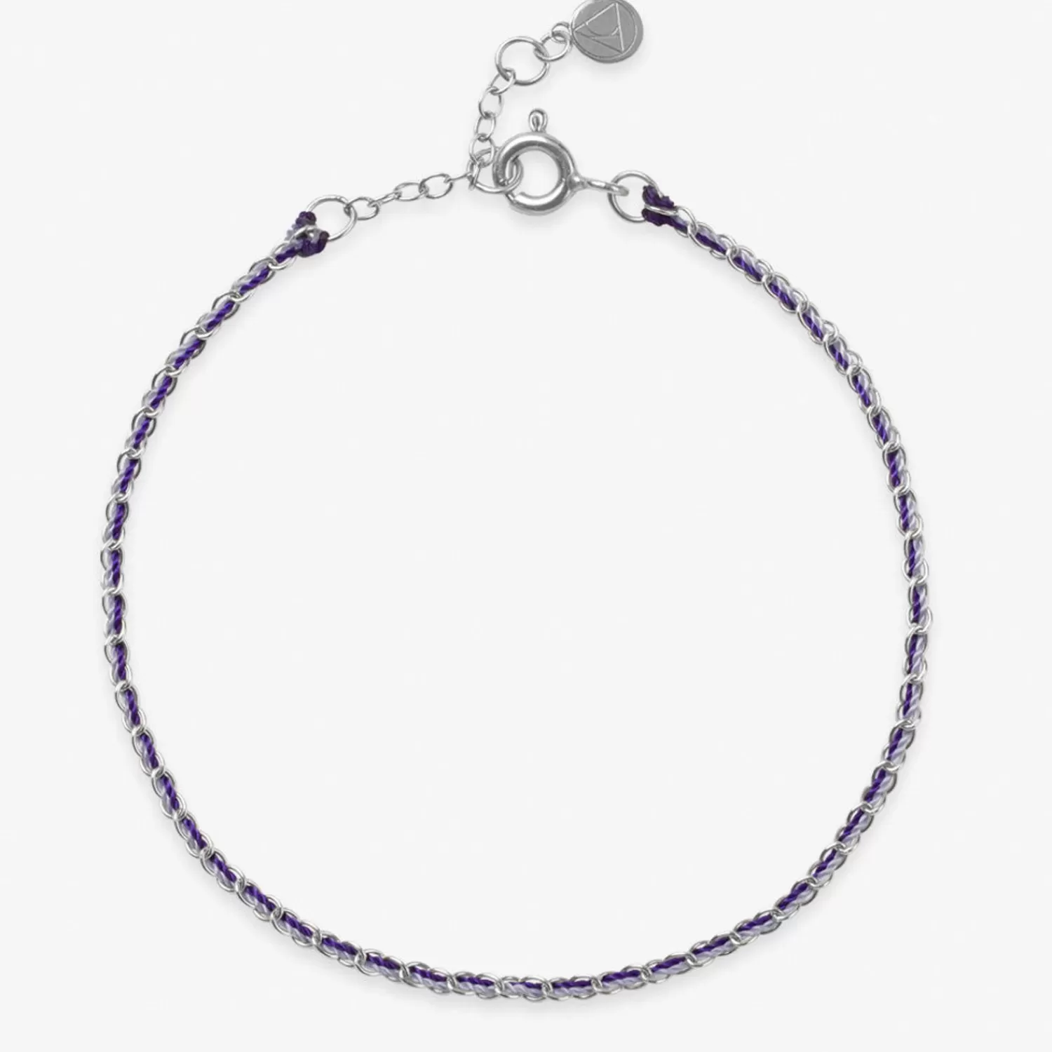 The Alkemistry Auric - 18Ct Gold, 'Wisdom' Purple & Lilac Woven Chain Bracelet Best Sale