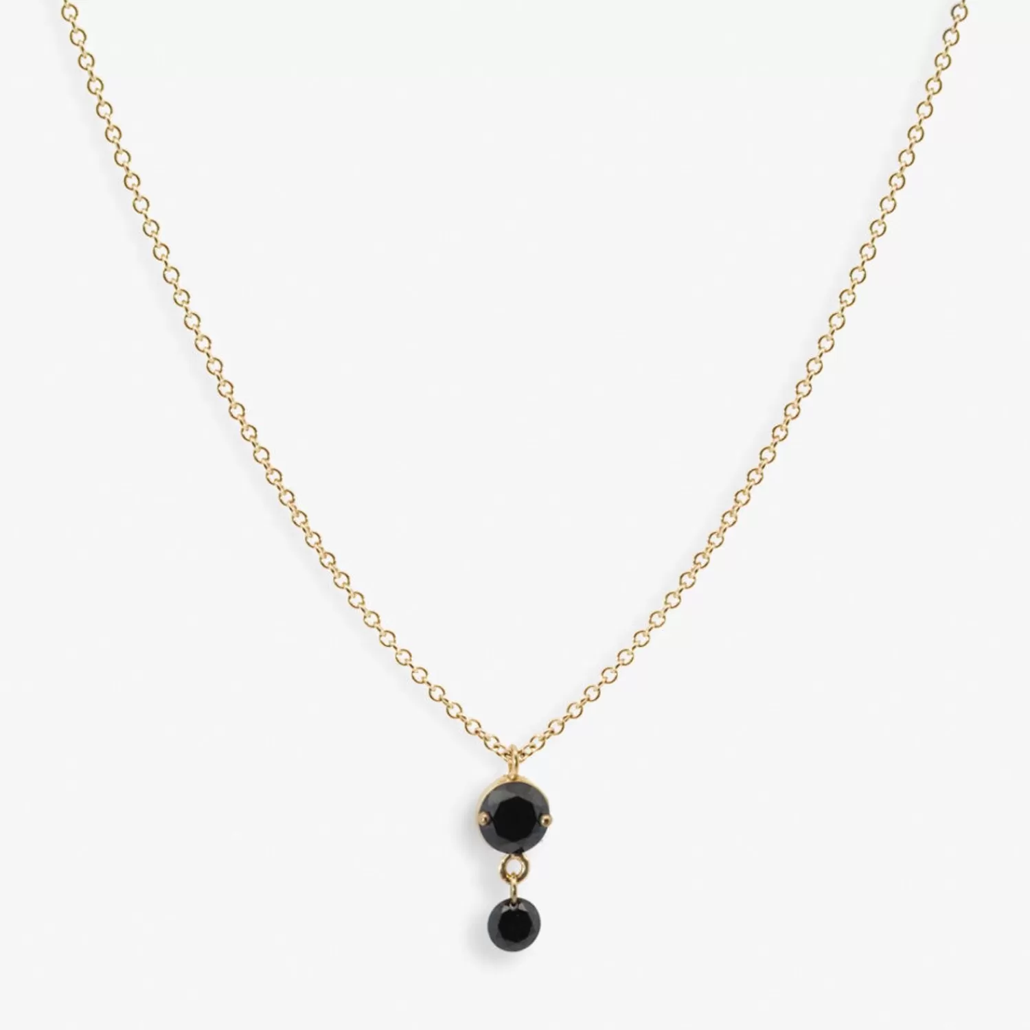 The Alkemistry Black Magic- 18Ct Gold, Double Black Diamond Necklace Hot