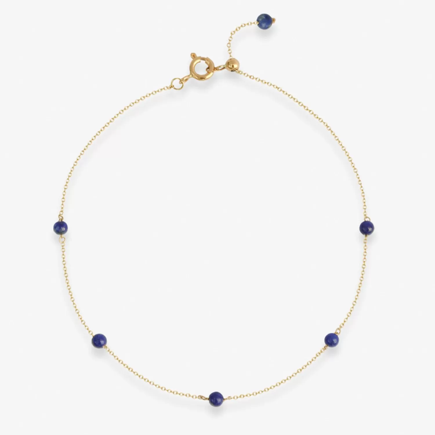 The Alkemistry Boba - 18Ct Gold, Black Onyx Bead And Chain Anklet Best