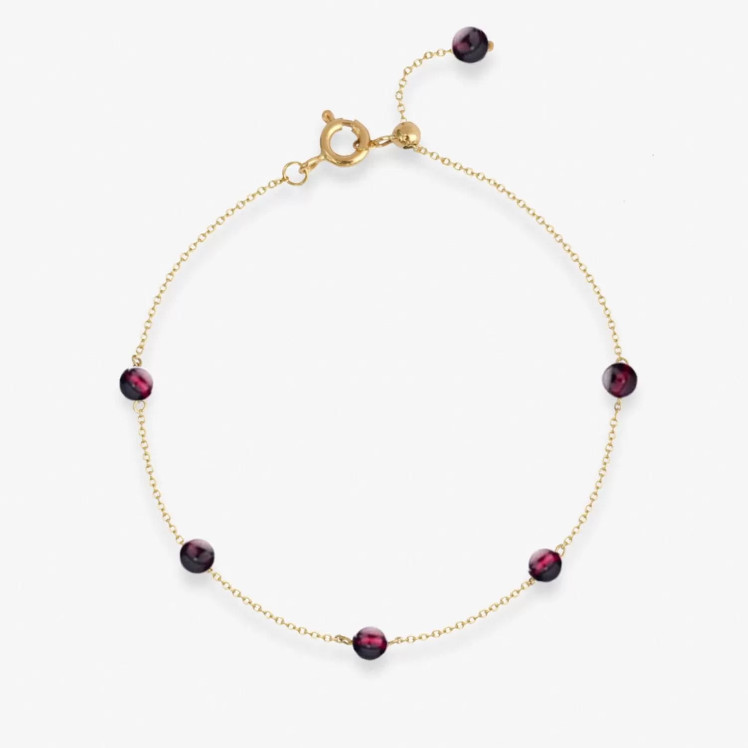 The Alkemistry Boba - 18Ct Gold, Garnet Bead And Chain Bracelet Cheap