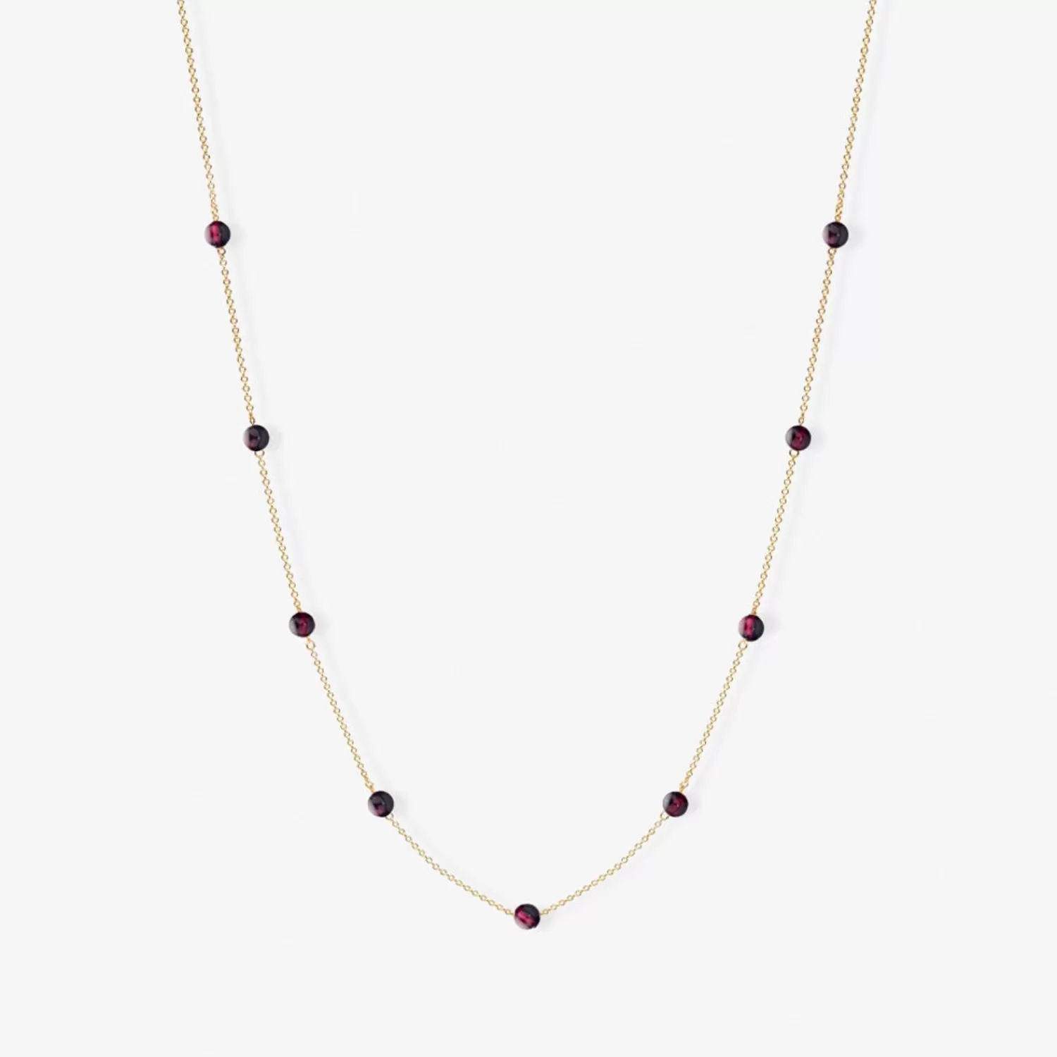 The Alkemistry Boba - 18Ct Gold, Garnet Bead And Chain Necklace Online