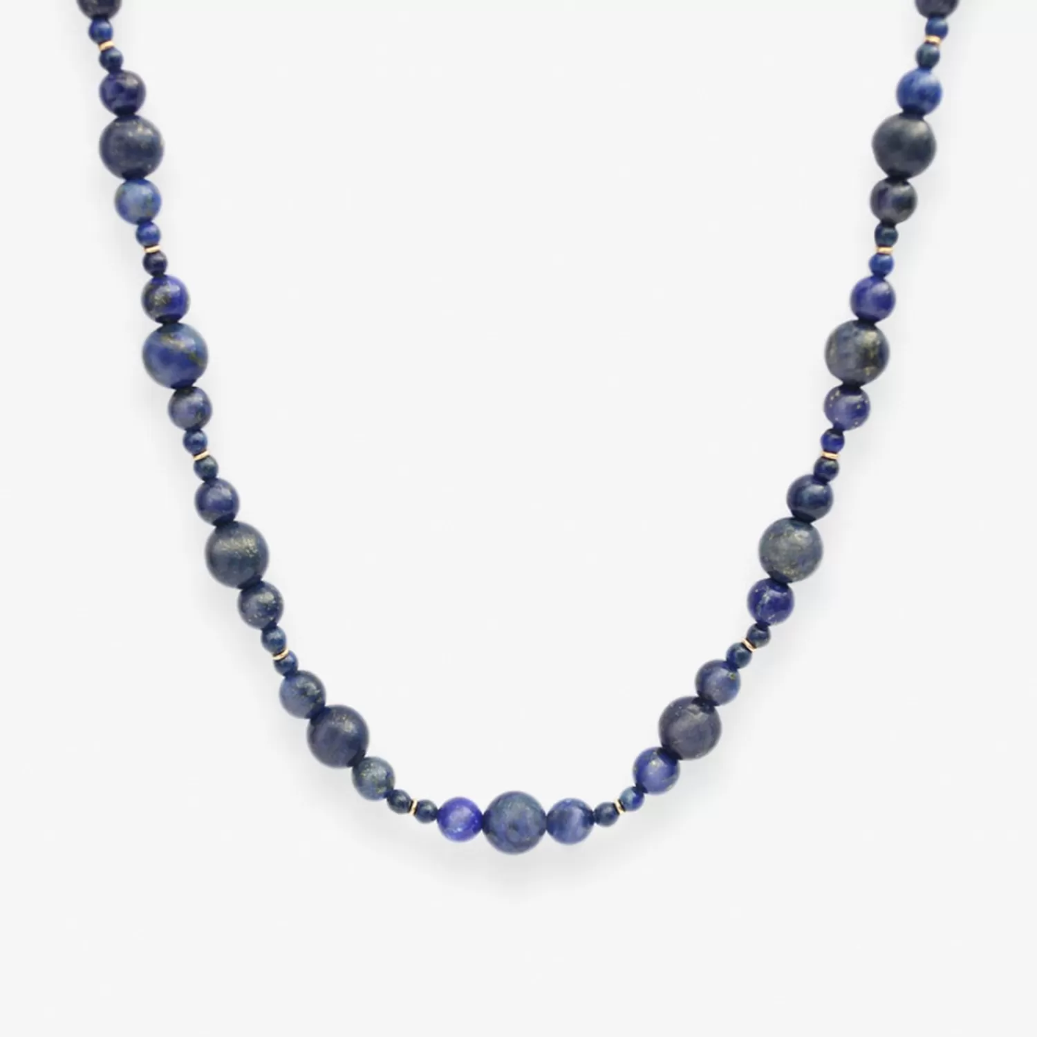 The Alkemistry Boba - 18Ct Gold, Lapis Bead Bubble Necklace Clearance