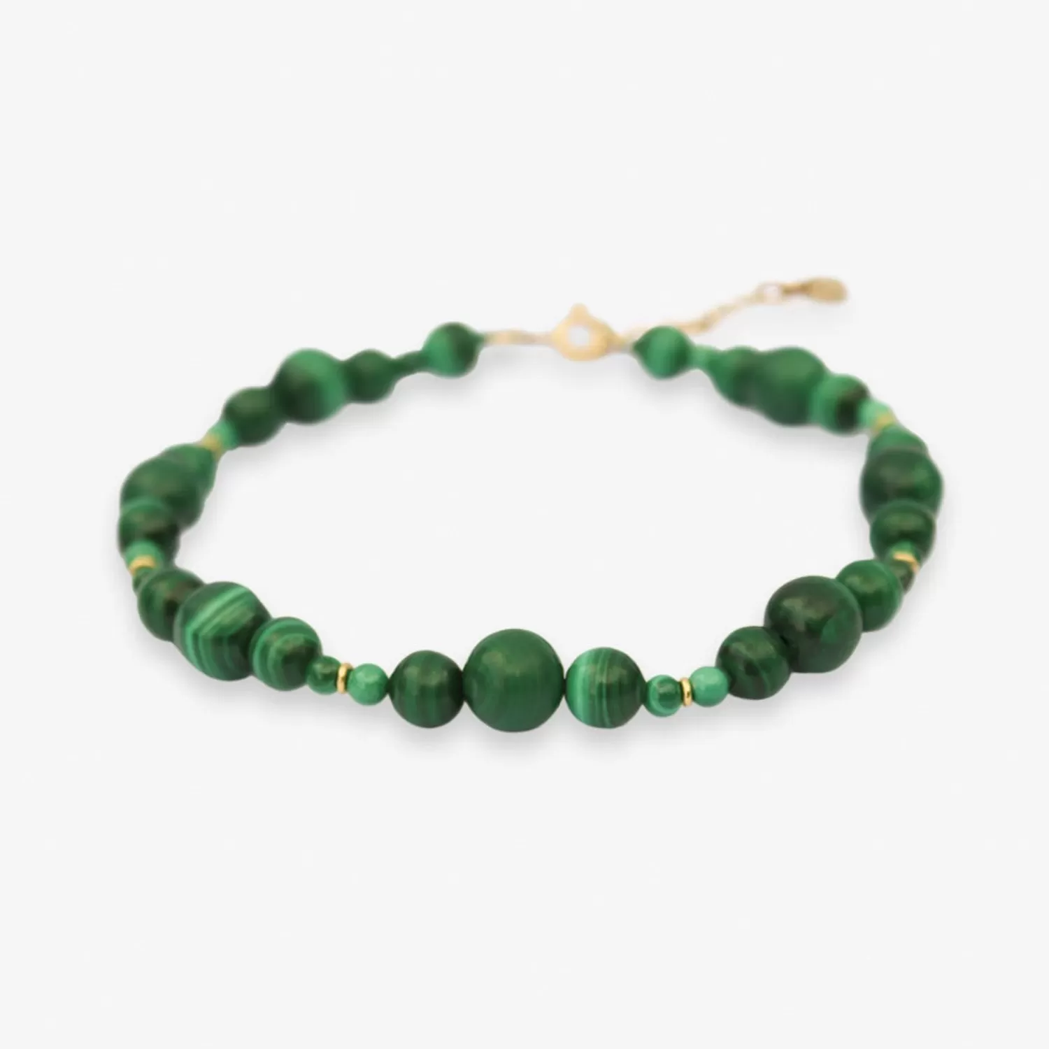 The Alkemistry Boba - 18Ct Gold, Malachite Bead Bubble Anklet Shop