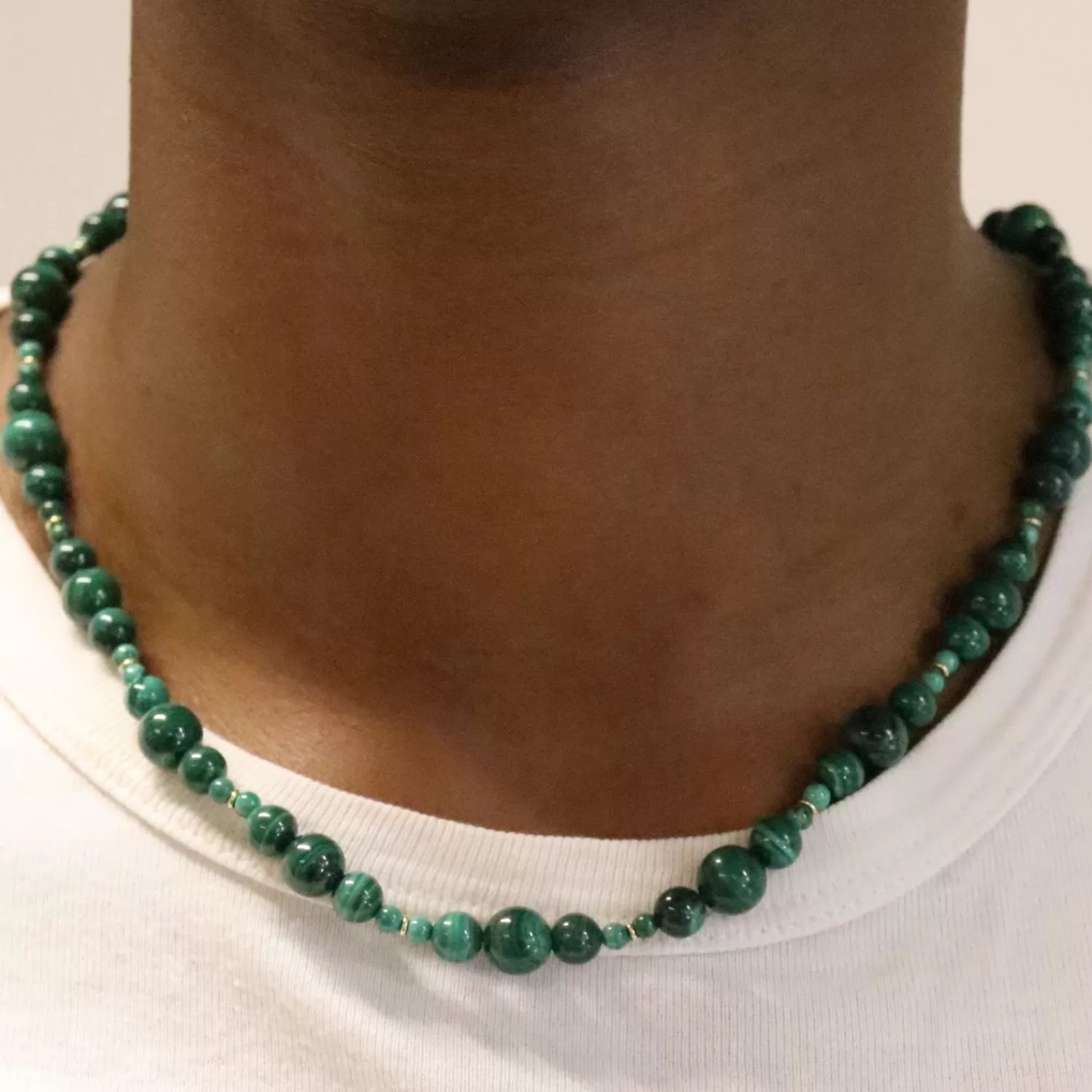 The Alkemistry Boba - 18Ct Gold, Malachite Bead Bubble Necklace Sale