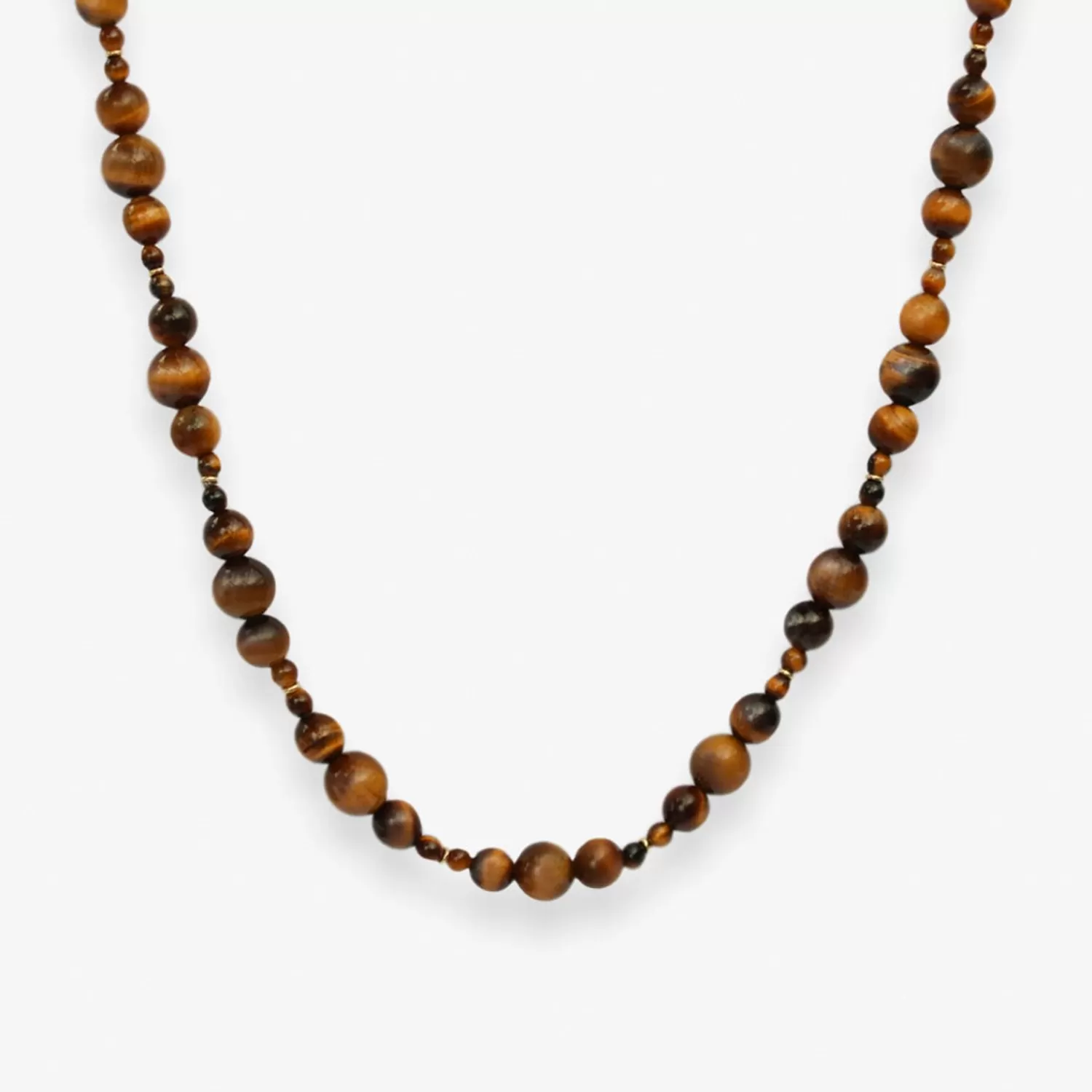 The Alkemistry Boba - 18Ct Gold, Tiger Eye Bead Bubble Necklace Flash Sale