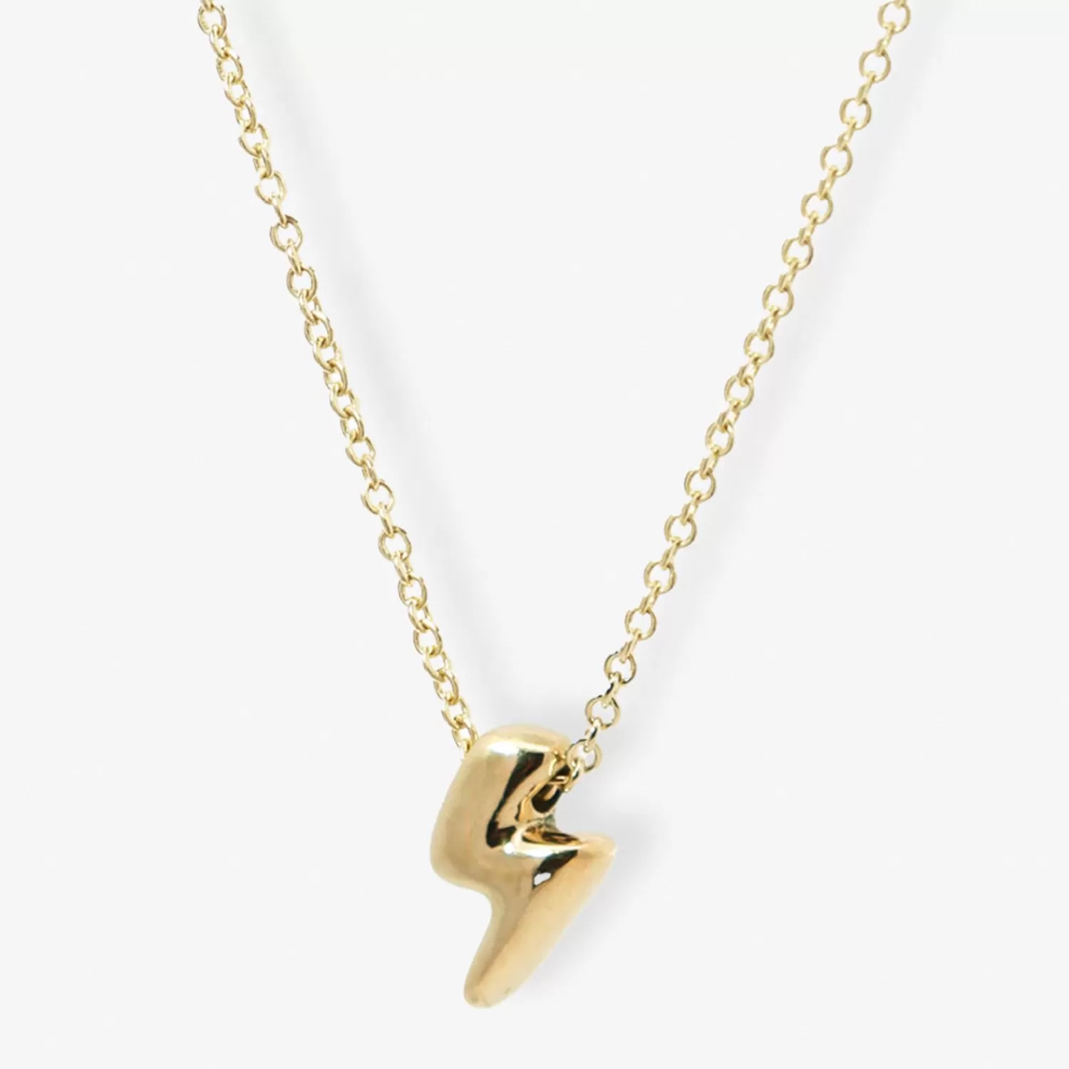 The Alkemistry Chubby - 18Ct Gold, Lightening Bolt Necklace Flash Sale