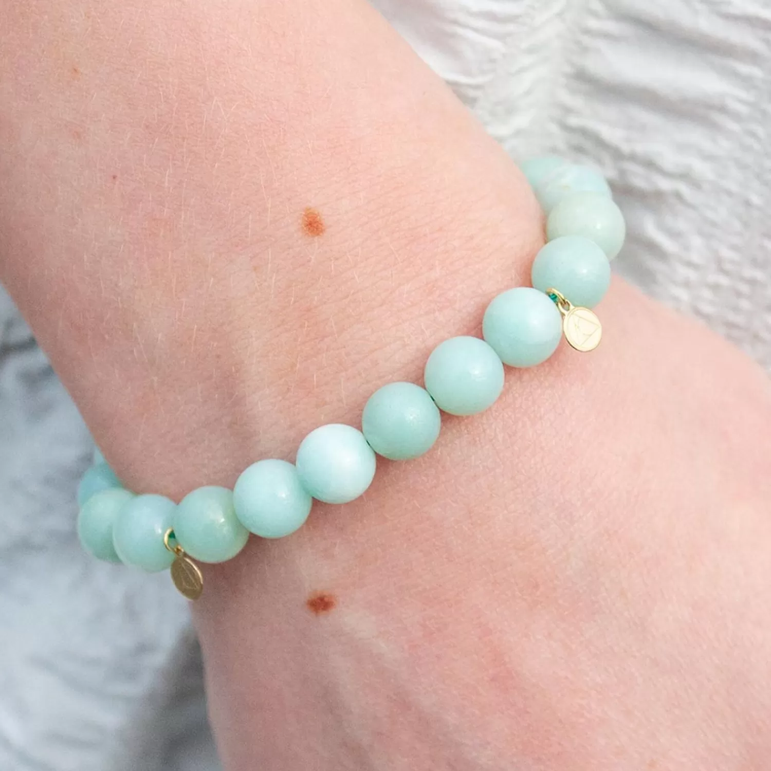 The Alkemistry Cinta - 18Ct Gold, Amazonite Bead Bracelet Flash Sale