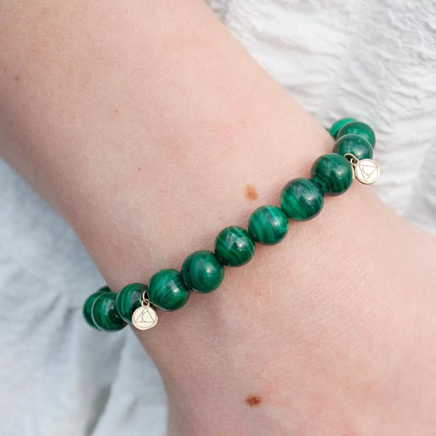 The Alkemistry Cinta - 18Ct Gold, Malachite Bead Bracelet Fashion