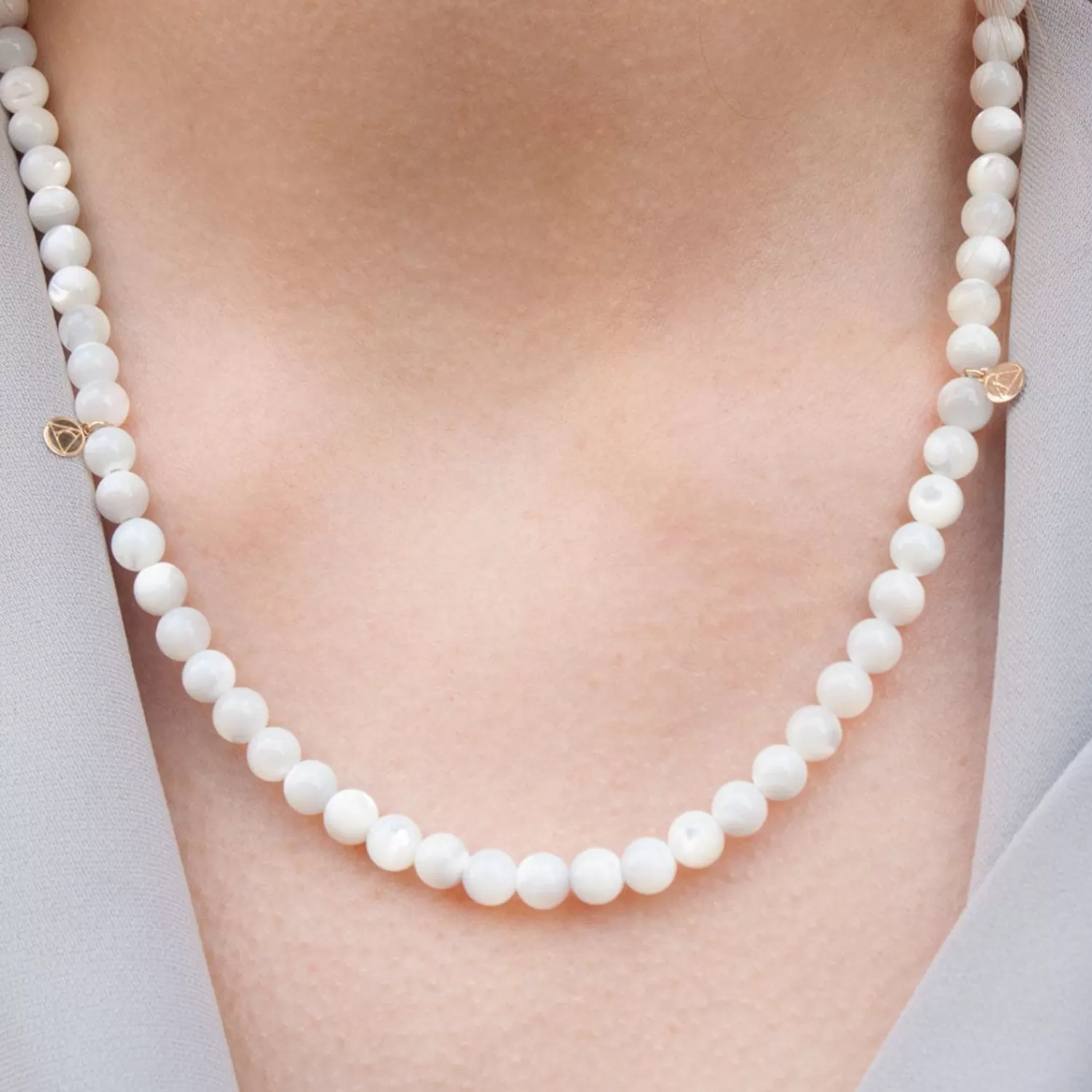 The Alkemistry Cinta - 18Ct Gold, Mother Of Pearl Bead Necklace Outlet