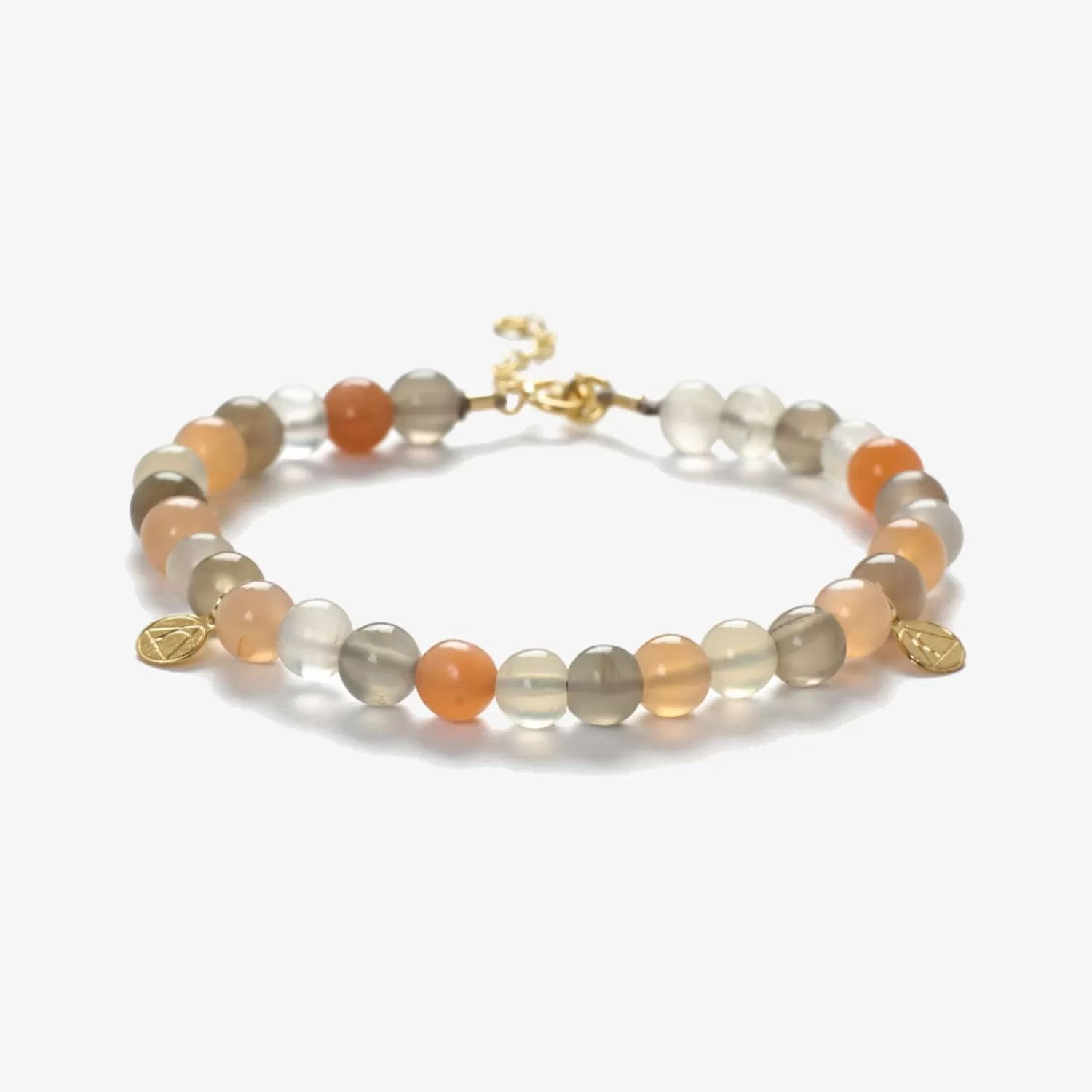 The Alkemistry Cinta - 18Ct Gold, Rainbow Moonstone Bead Bracelet Fashion