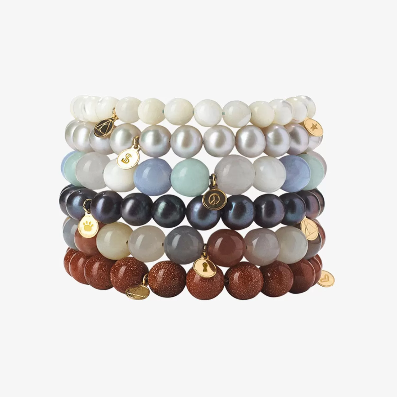 The Alkemistry Cinta - 18Ct Gold, Rainbow Moonstone Bead Bracelet Sale