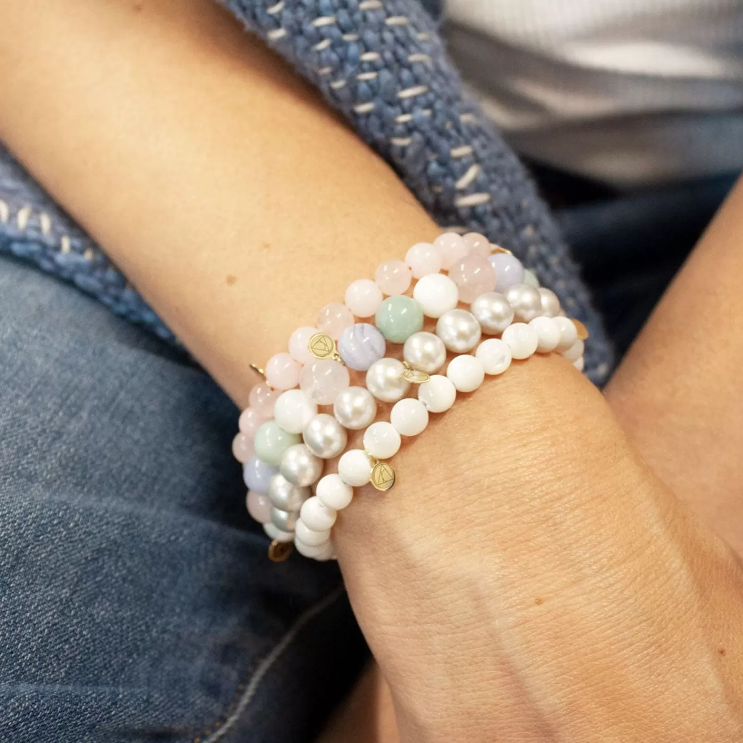 The Alkemistry Cinta - 18Ct Gold, Rose Quartz Bead Bracelet Online