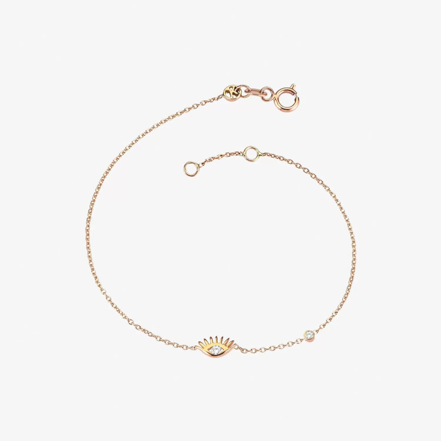 The Alkemistry Kismet By Milka 14Ct Rose Gold Diamond Eye Bracelet Online