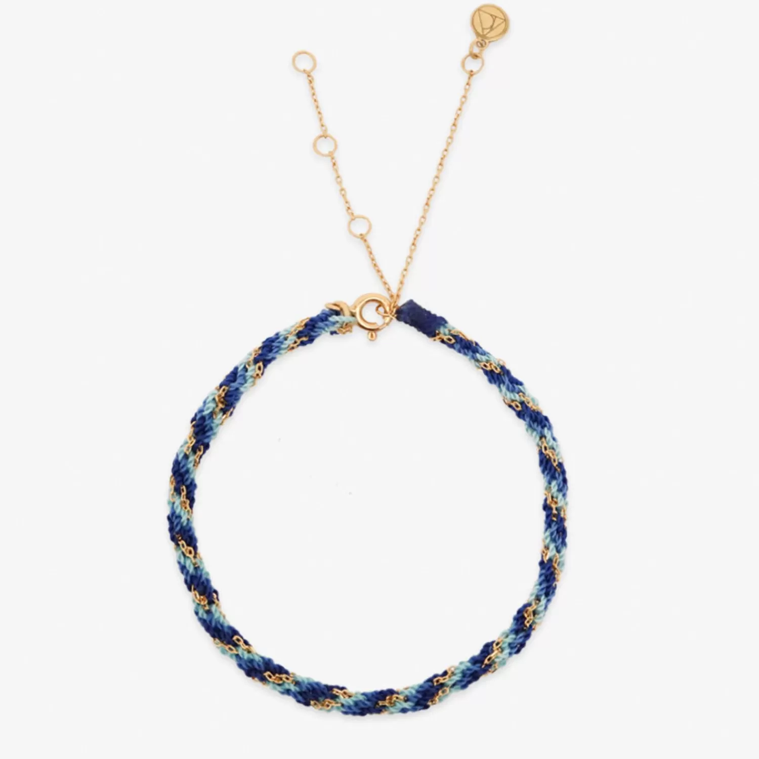 The Alkemistry Kumachi - 18Ct Gold, Blue Mix Woven Chain Bracelet Best Sale