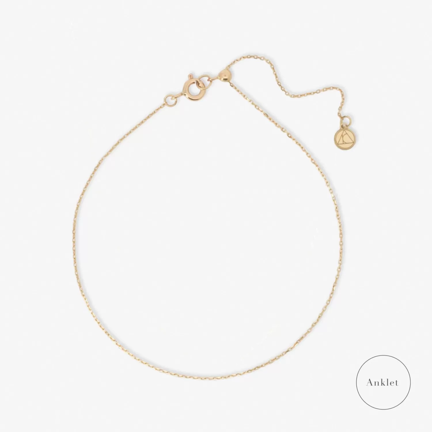 The Alkemistry Nude Shimmer - 18Ct Gold, Fine Shimmer Adjustable Anklet Hot