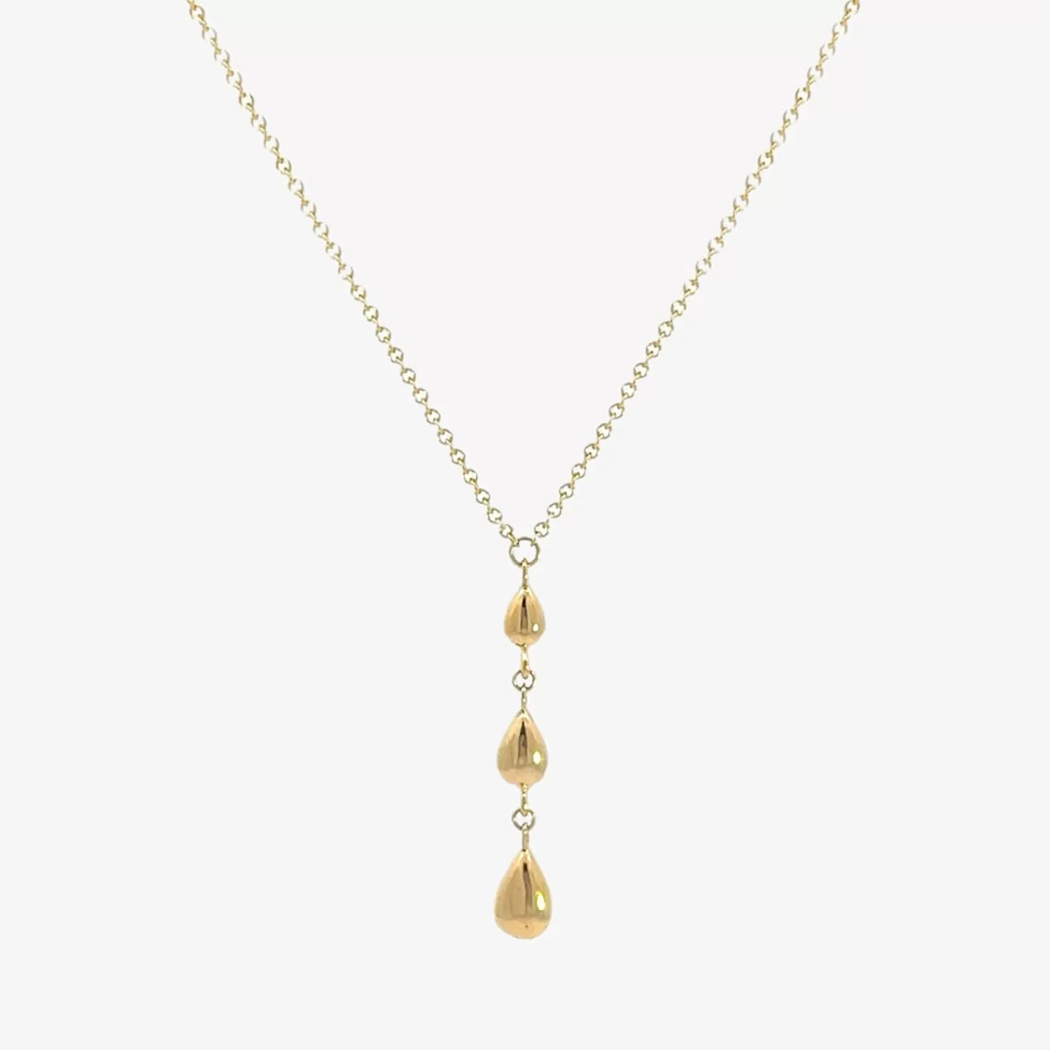 The Alkemistry Nude Shimmer - 18Ct Gold, Graduated Pear Fine Shimmer Necklace Hot