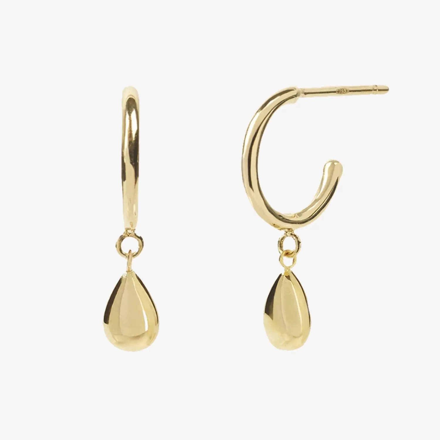 The Alkemistry Nude Shimmer - 18Ct Gold, Medium Pear Drop Hoops (Pair) Fashion