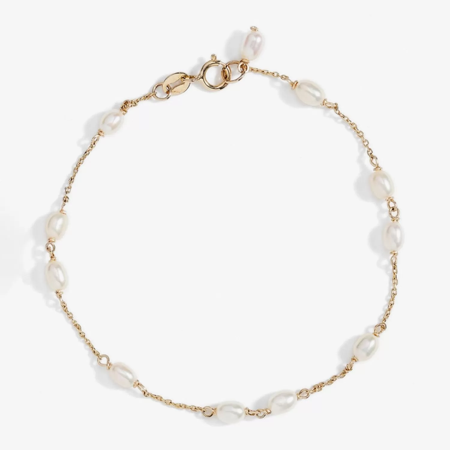 The Alkemistry Poppy Finch 14Ct Yellow Gold Keshi Pearl Spaced Bracelet Outlet