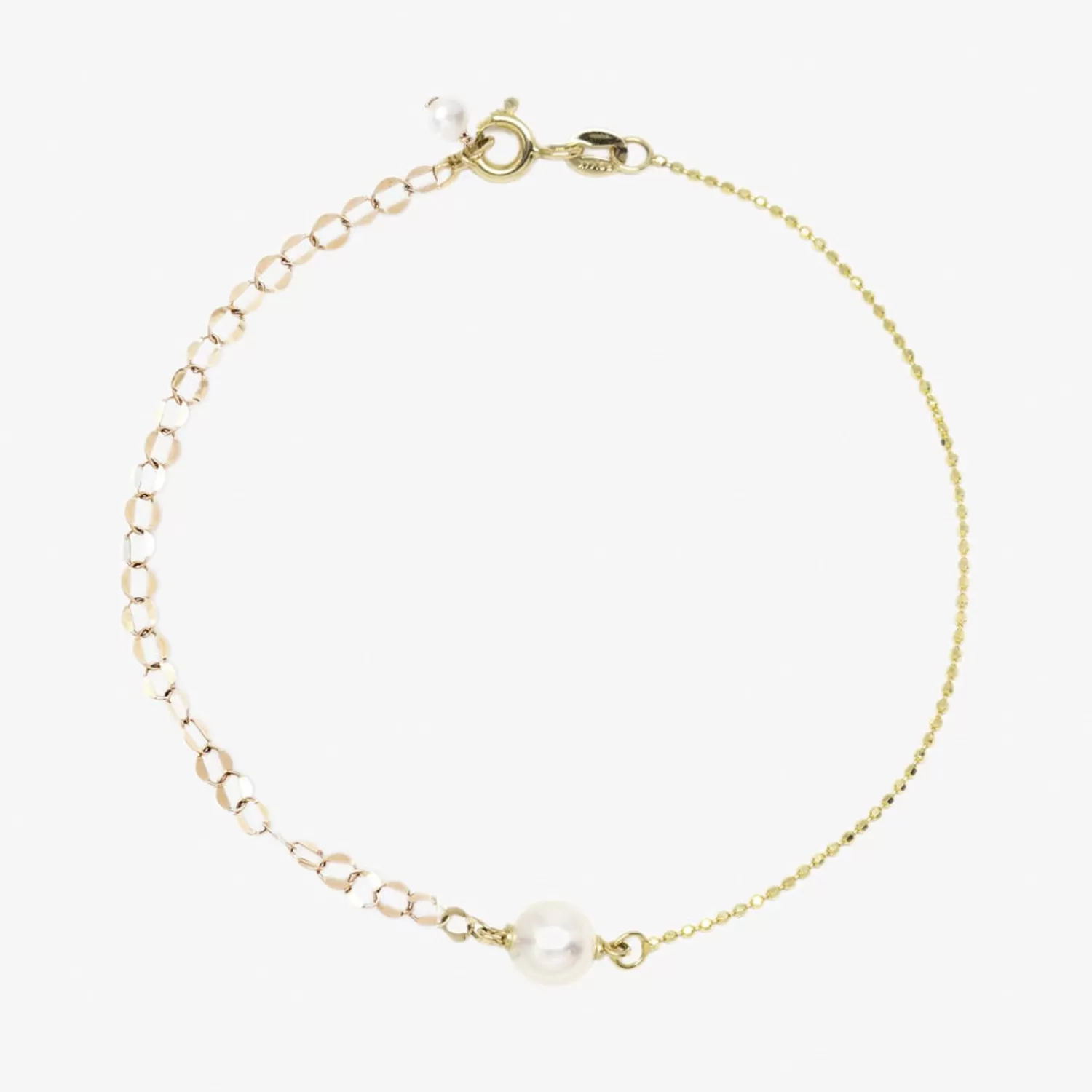 The Alkemistry Poppy Finch 14Ct Yellow Gold Oval Pearl Chain Bracelet Online