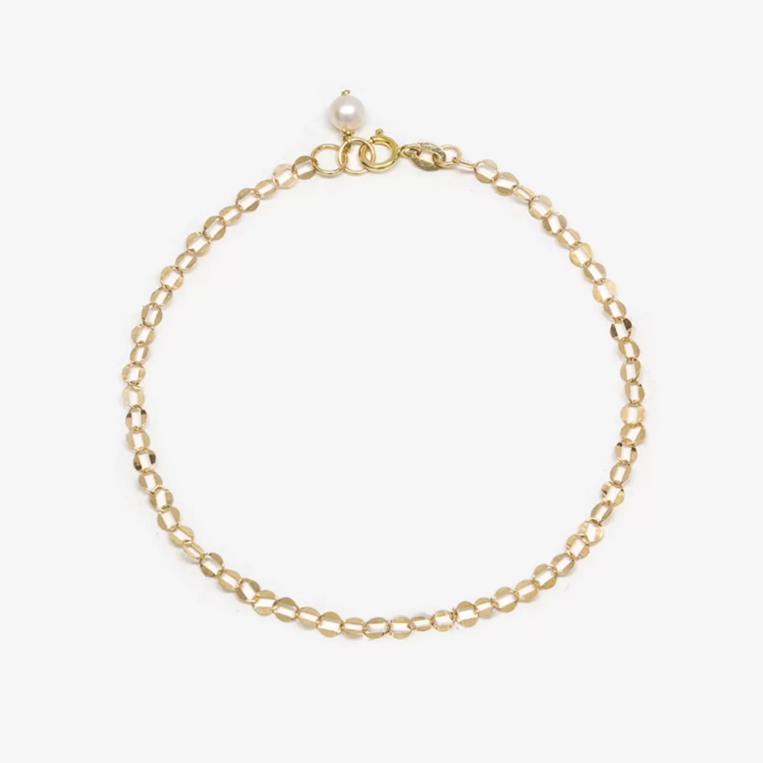 The Alkemistry Poppy Finch 14Ct Yellow Gold Oval Shimmer Bracelet Shop