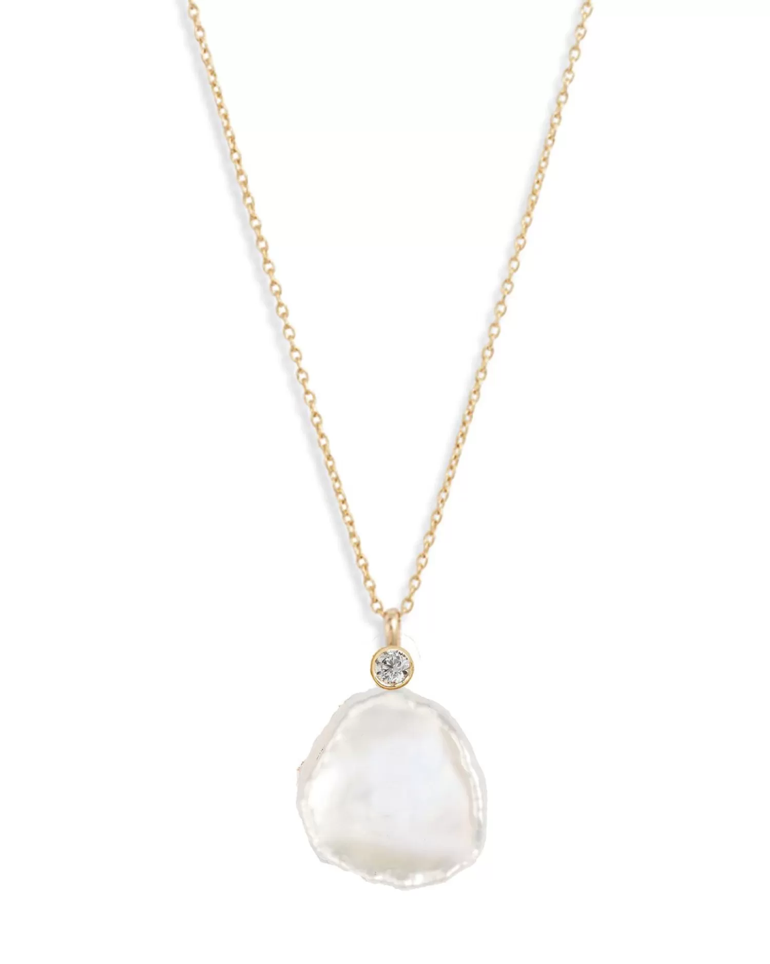 The Alkemistry Poppy Finch - 14Ct Gold, Petal Pearl Diamond Necklace Discount