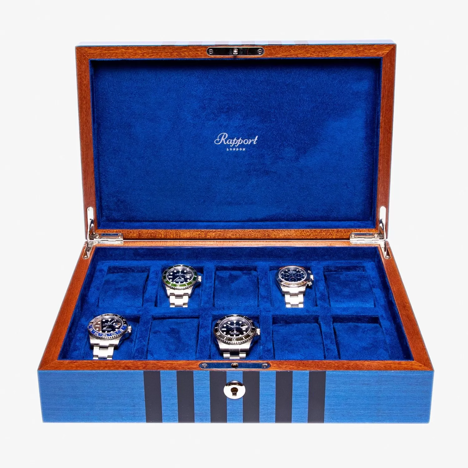 The Alkemistry Rapport Labyrinth Ten Watch Box - Blue Clearance