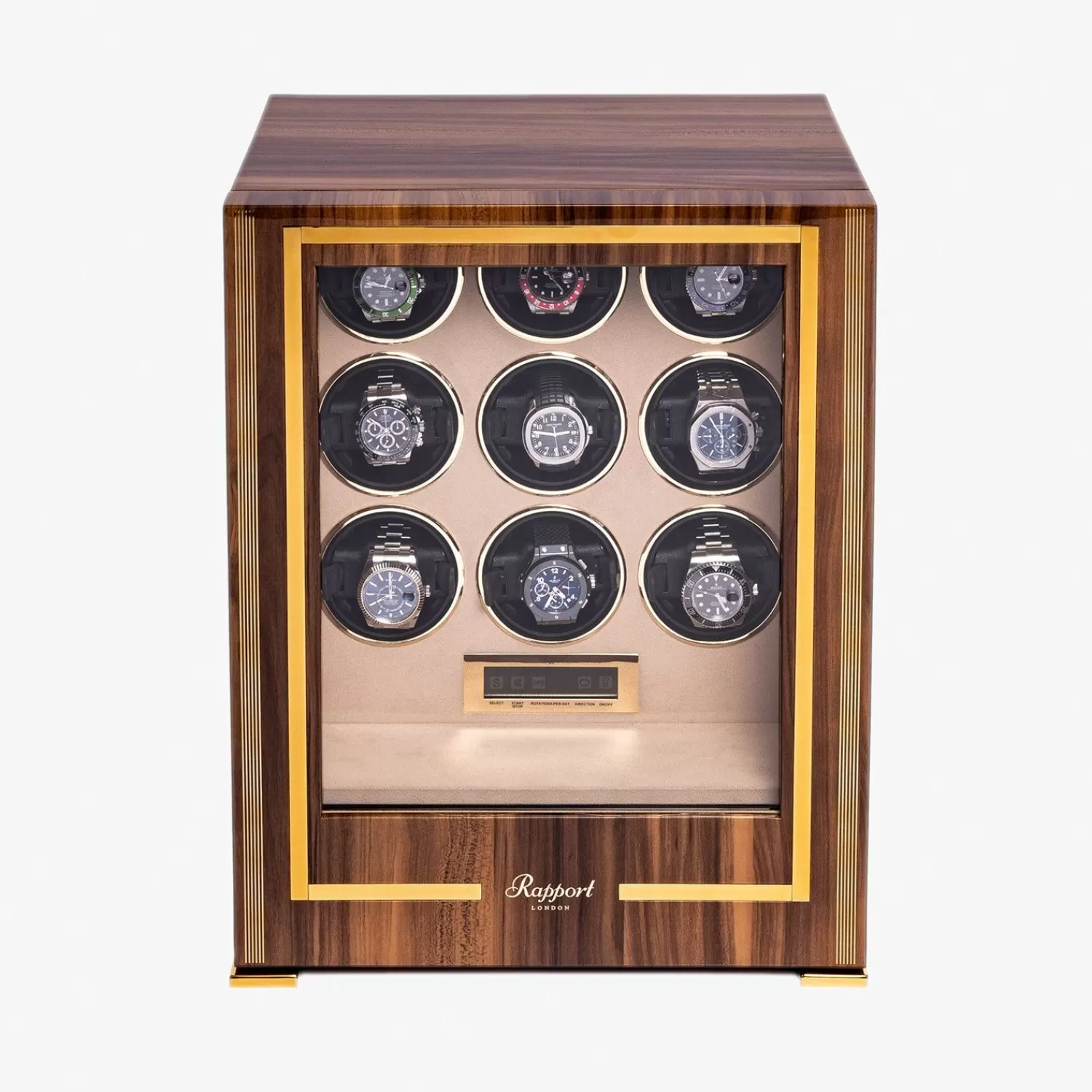 The Alkemistry Rapport Paramount Nine Watch Winder - Walnut Sale