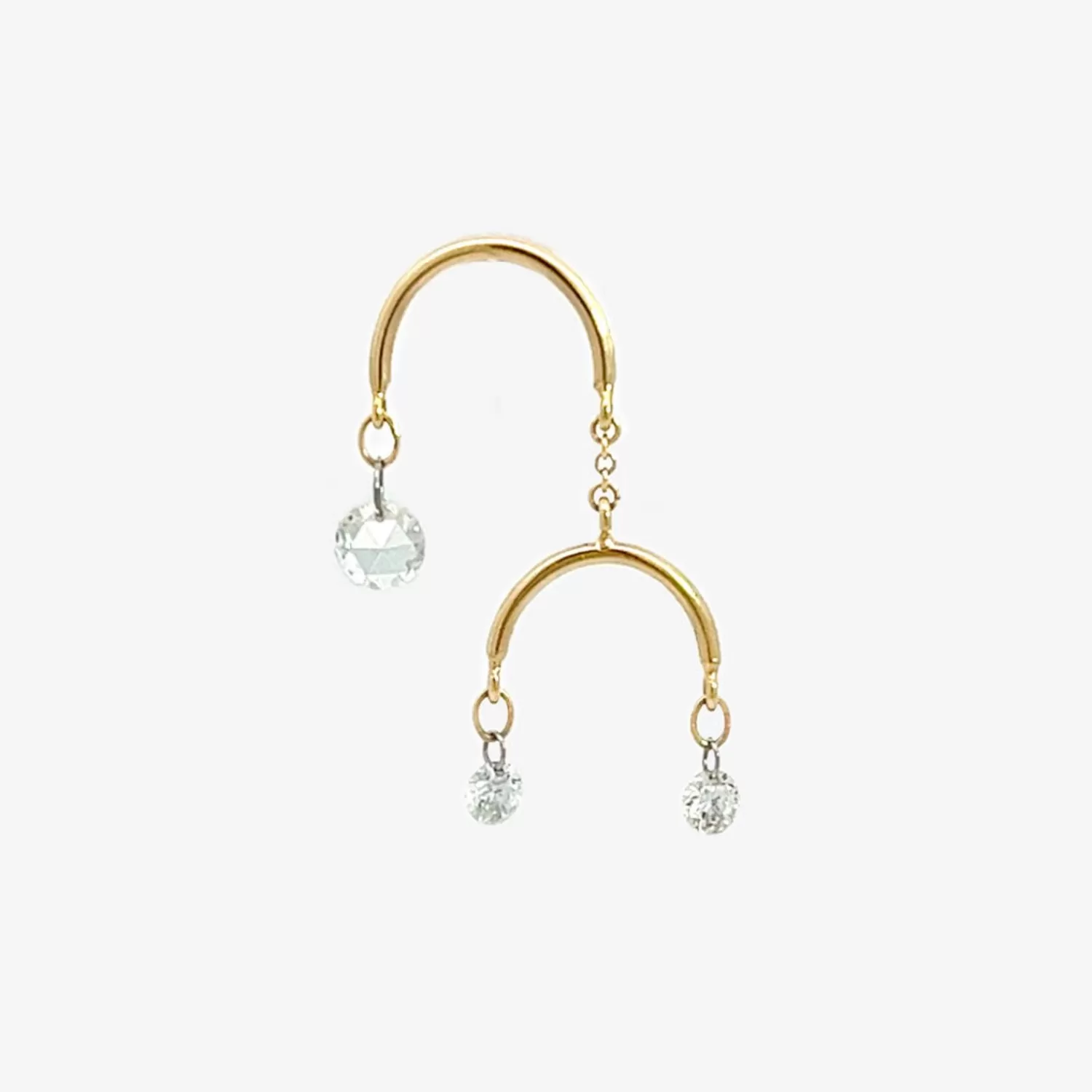 The Alkemistry Suncatcher - 18Ct Gold, Mobile Diamond Chandelier Earring (Single) Fashion