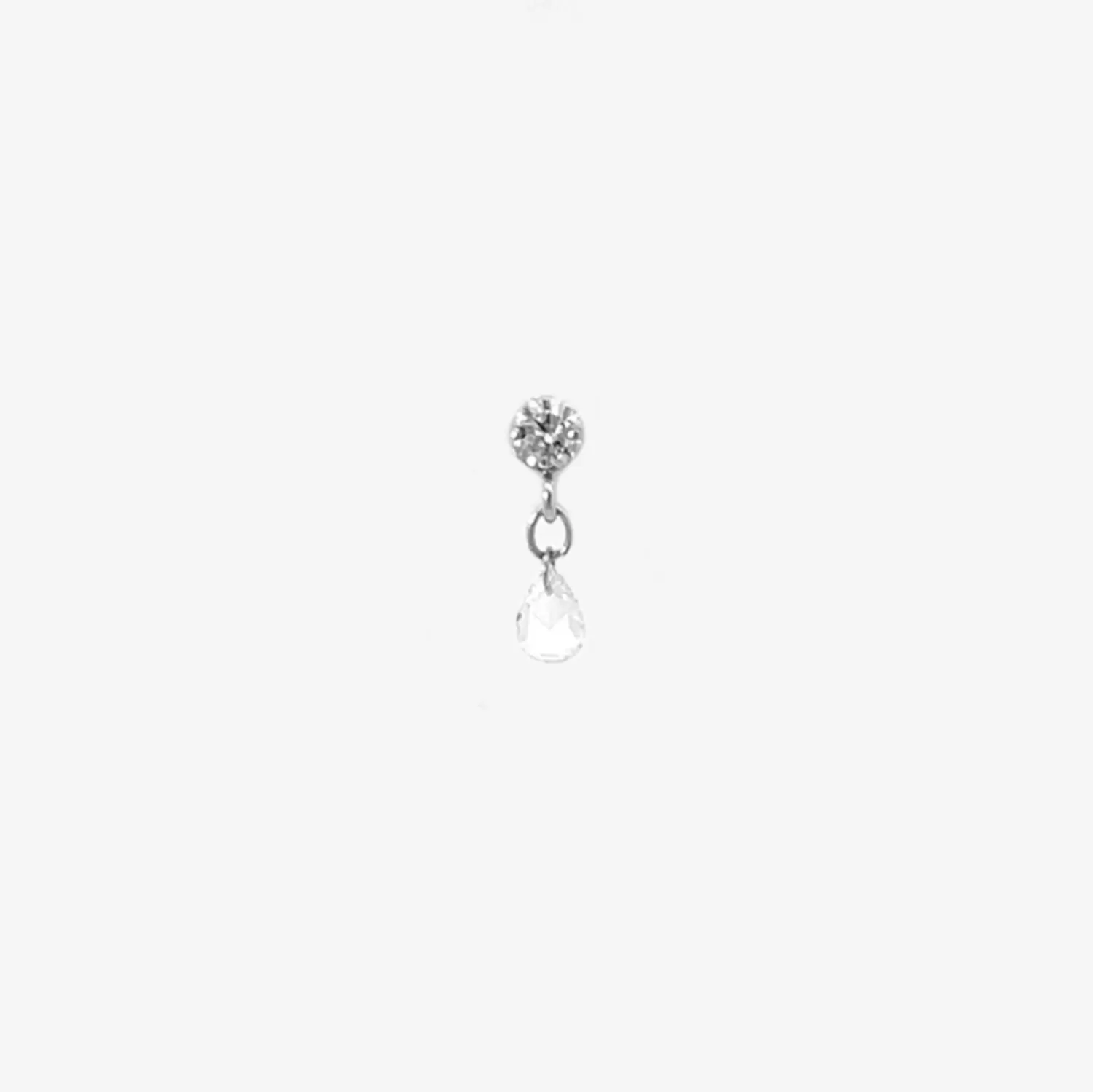 The Alkemistry Suncatcher - 18Ct Gold, Rose Cut Diamond Drop Earring (Single) Cheap