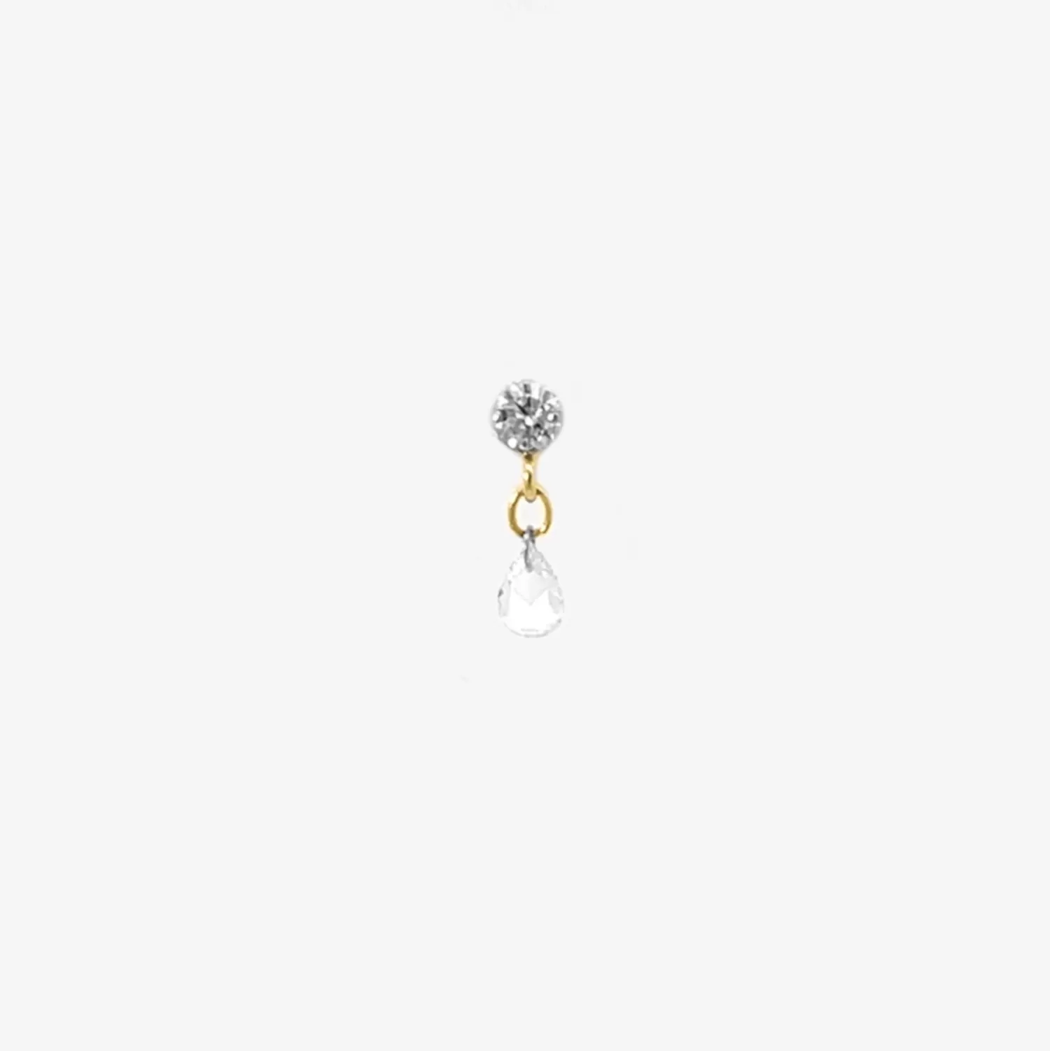 The Alkemistry Suncatcher - 18Ct Gold, Rose Cut Diamond Drop Earring (Single) Best