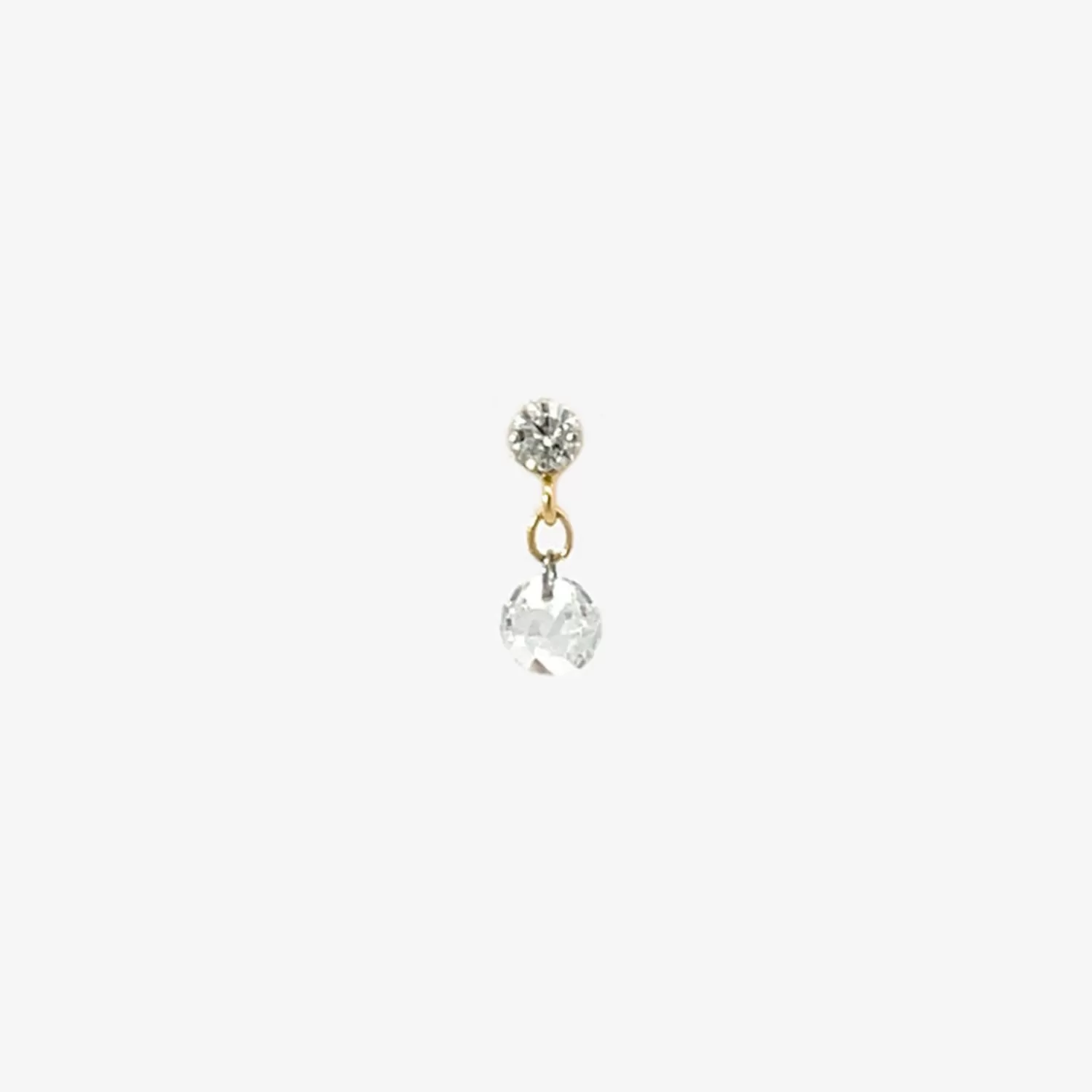 The Alkemistry Suncatcher - 18Ct Gold, Rose Cut Diamond Drop Earring (Single) Outlet