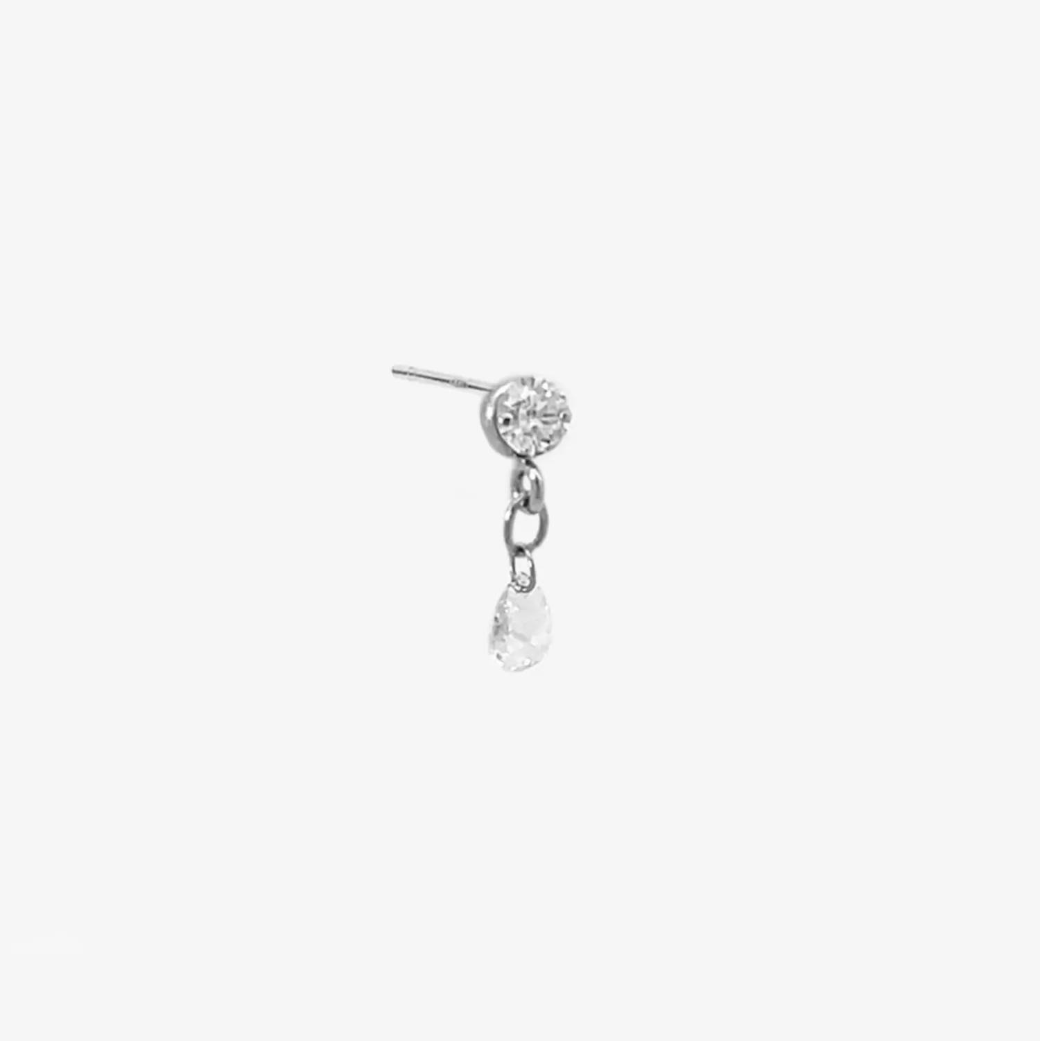 The Alkemistry Suncatcher - 18Ct Gold, Rose Cut Diamond Drop Earring (Single) Cheap