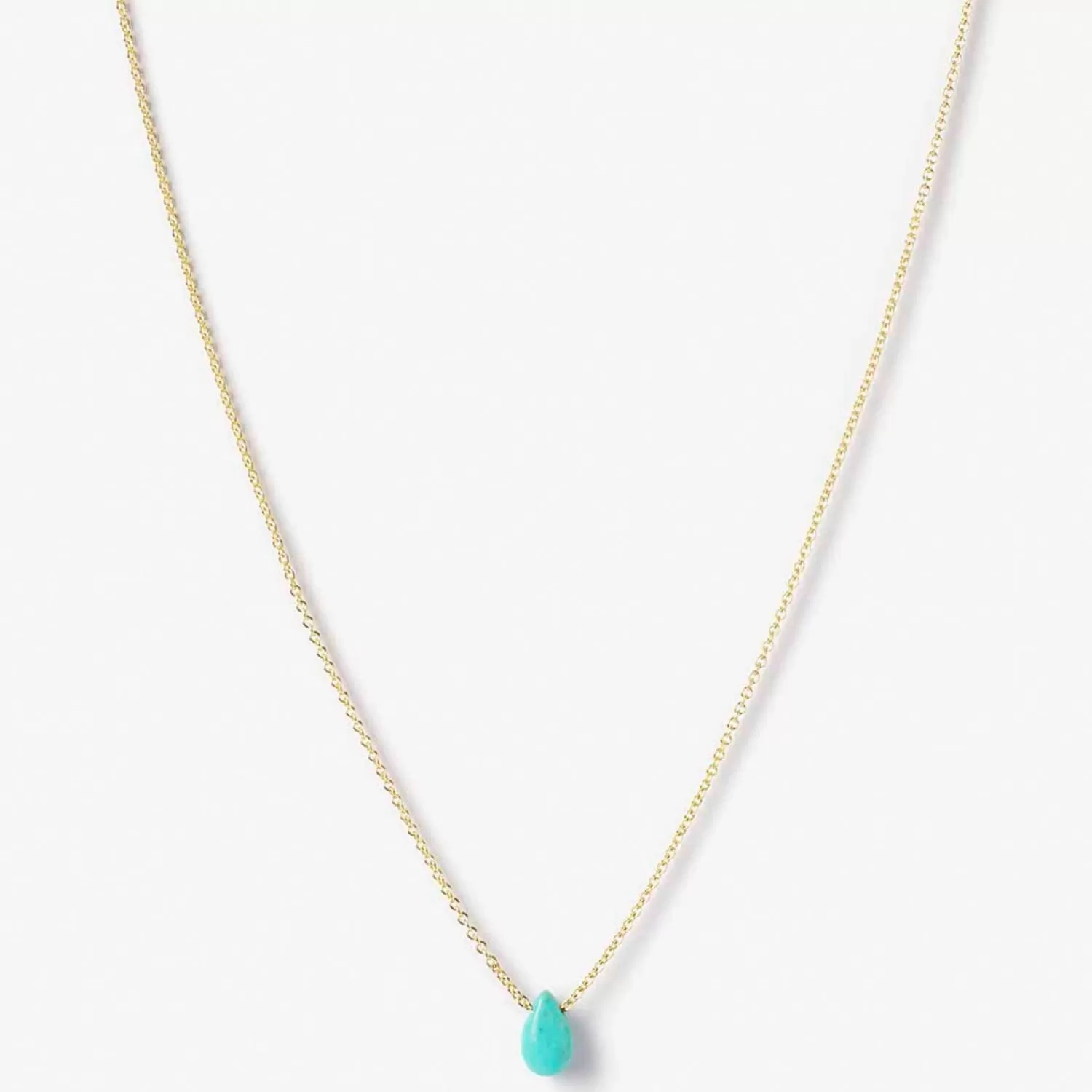 The Alkemistry Vianna - 18Ct Gold, Small Turquoise Pear Drop Necklace Best