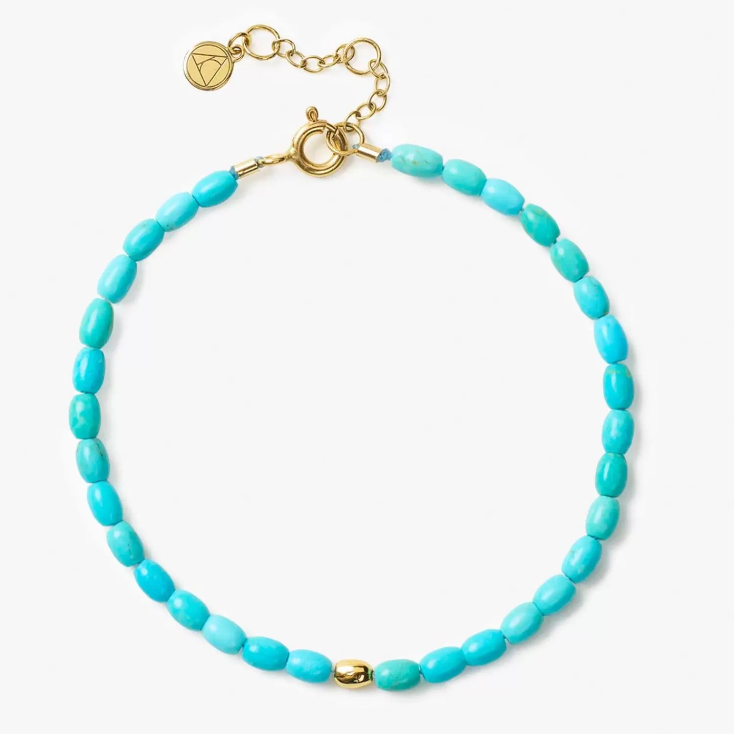 The Alkemistry Vianna - 18Ct Gold, Turquoise And Gold Bead Bracelet New