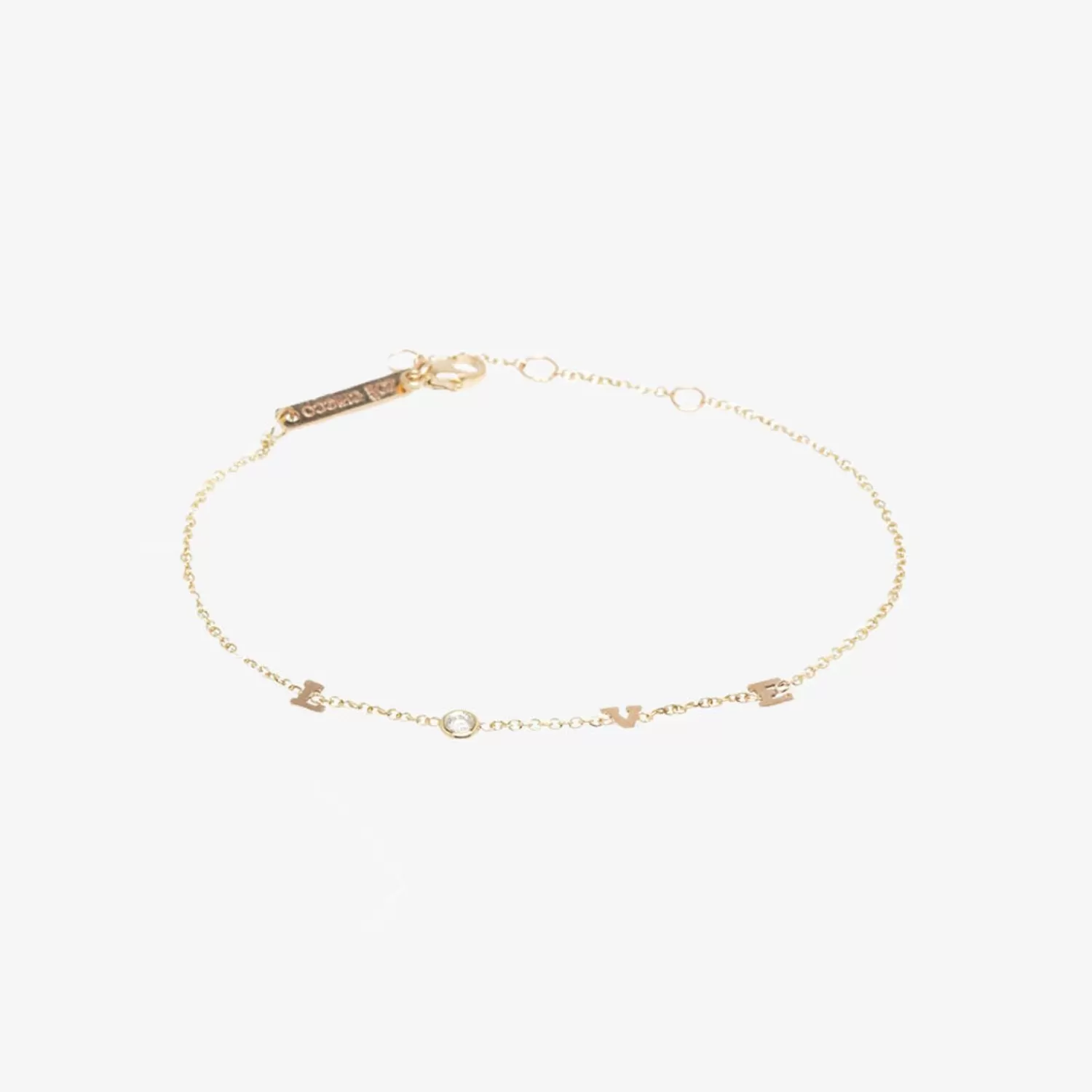 The Alkemistry Zoe Chicco 14Ct Gold And Diamond 'Love' Bracelet Fashion